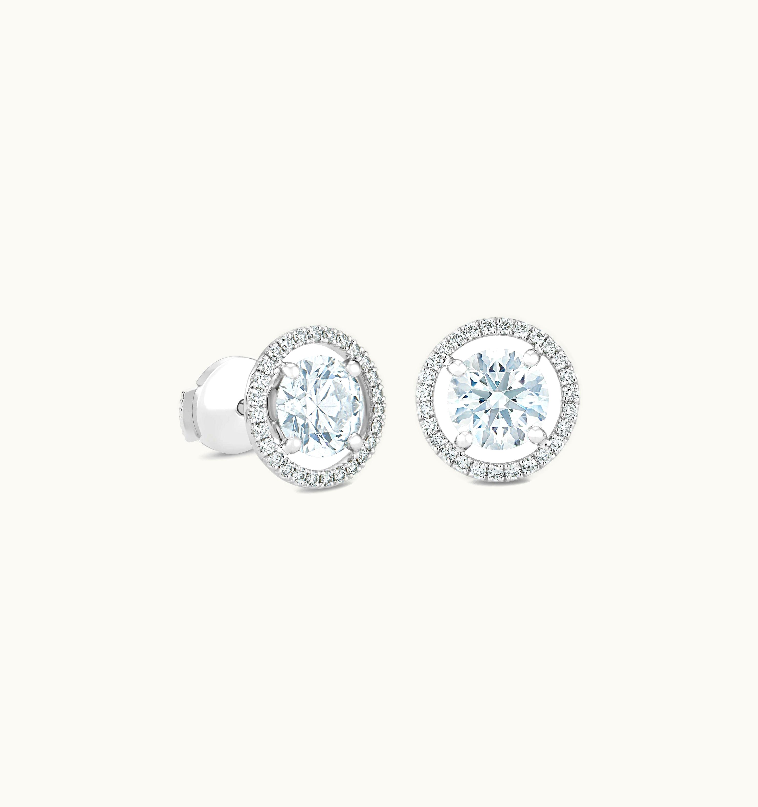 De Beers De Beers Aura Round Brilliant Diamond Studs UZ0178203