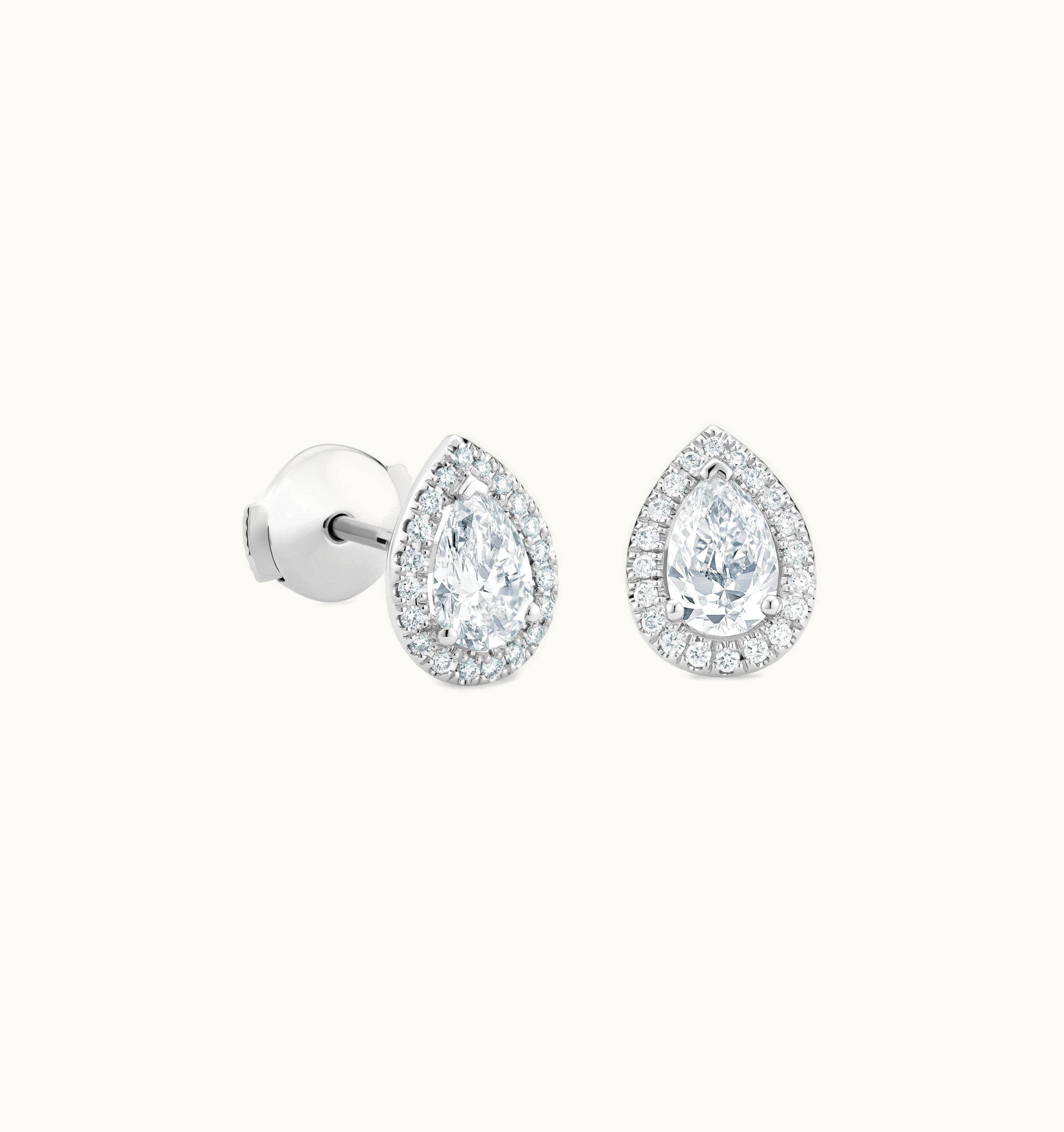 De Beers De Beers Aura Pear-Shaped Diamond Earrings UZ0178204