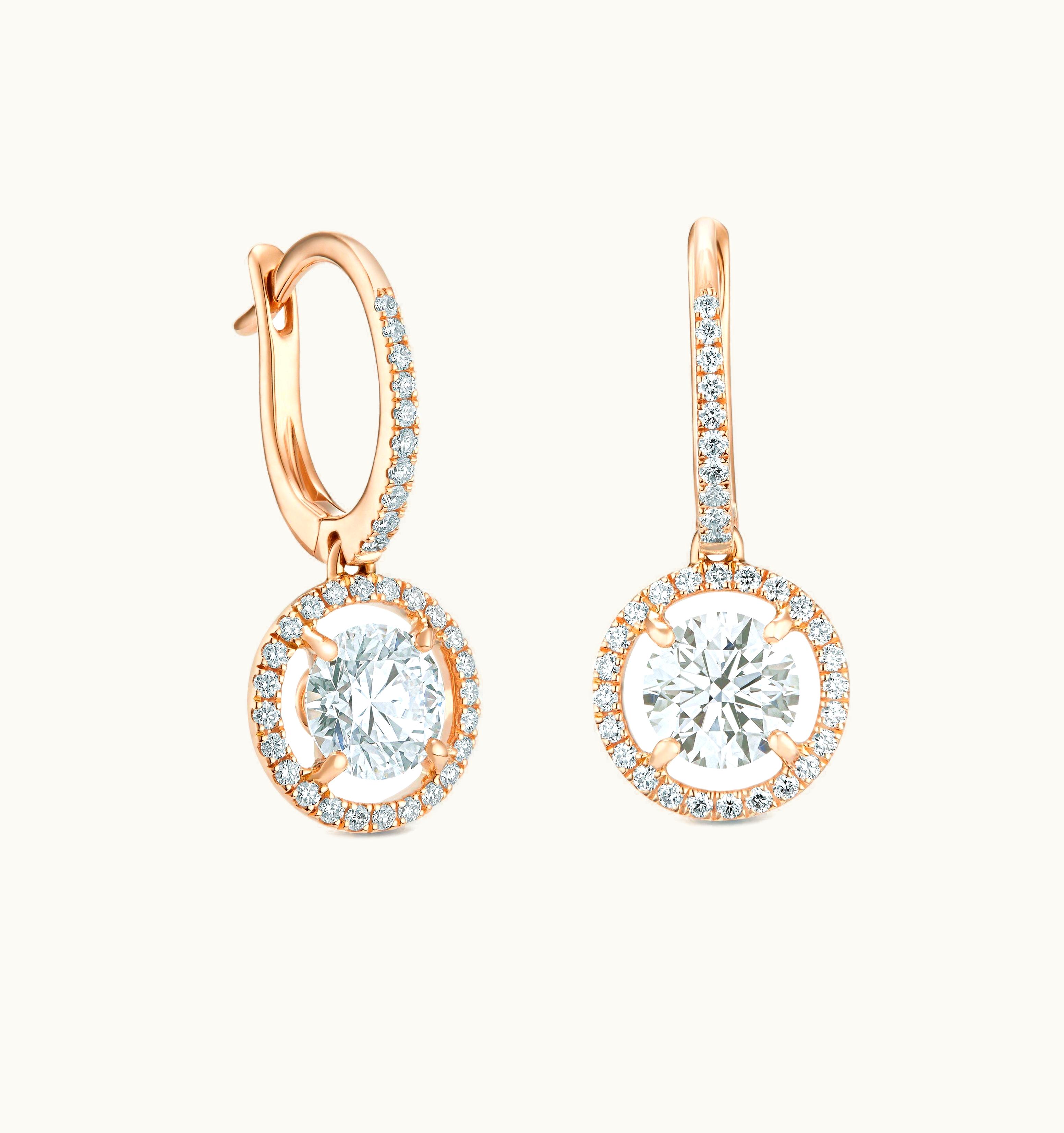 De Beers De Beers Aura Round Brilliant Diamond Sleepers UZ0178208