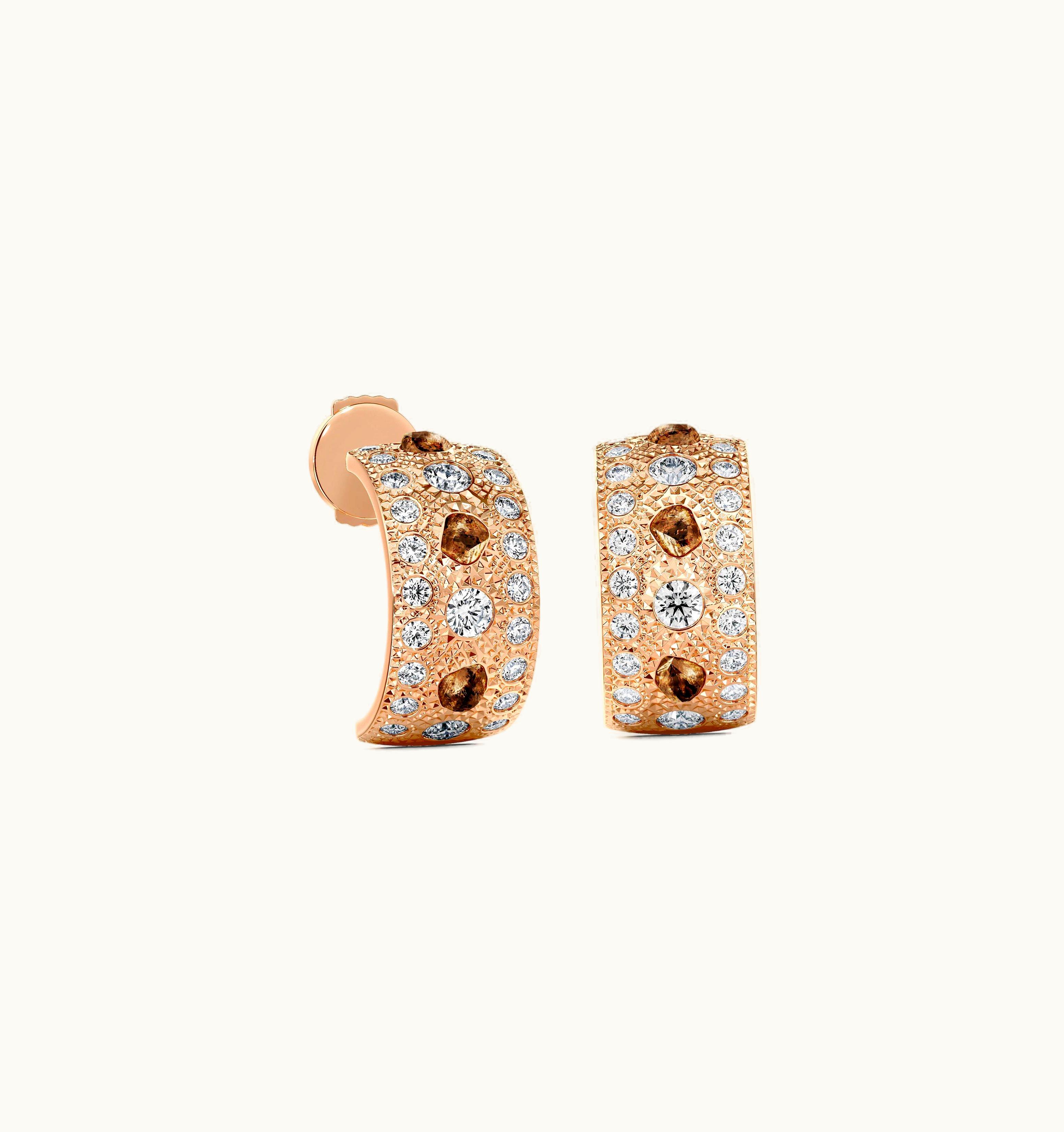 De Beers De Beers Talisman Small Hoop Earrings In Rose Gold