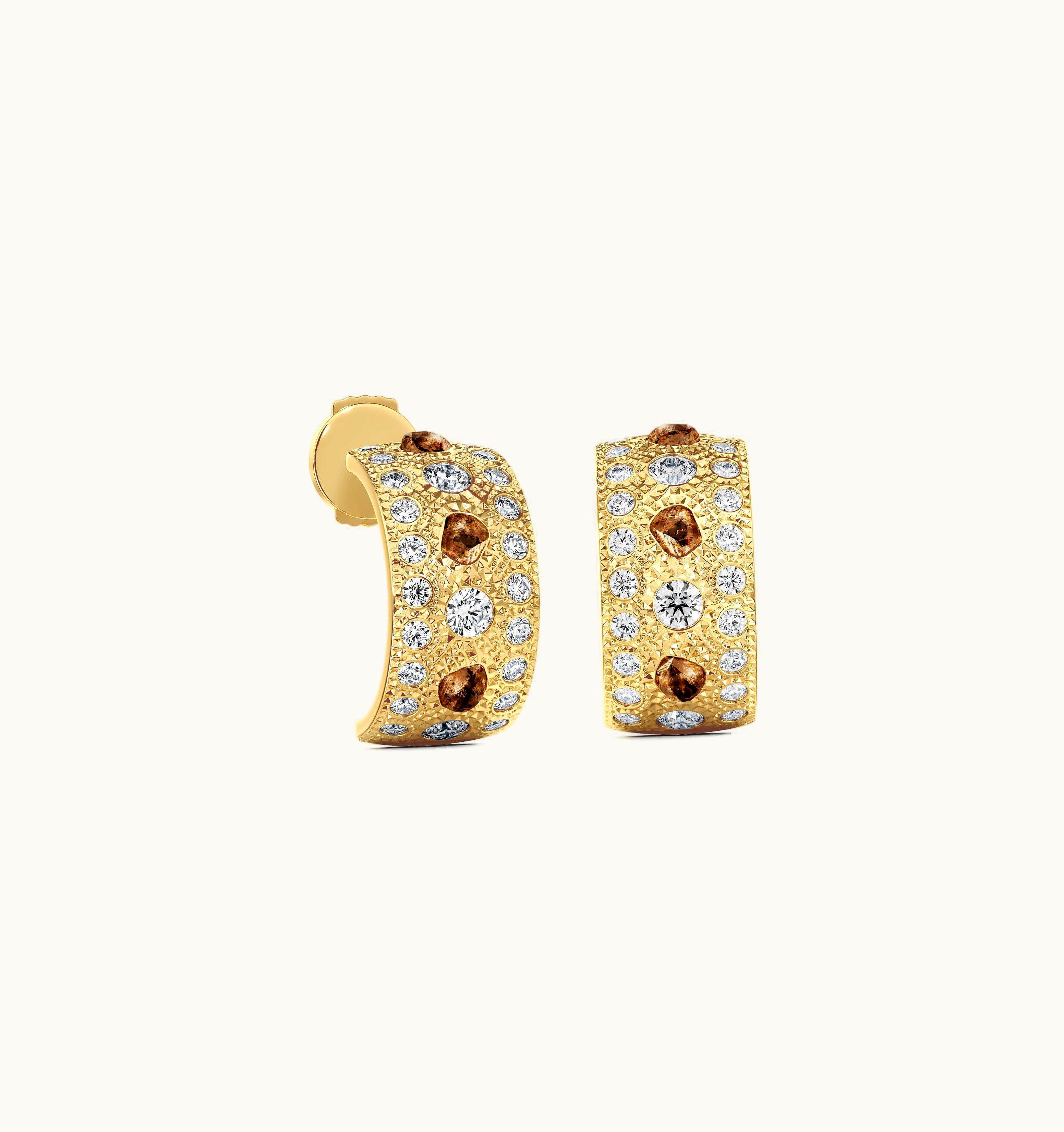 De Beers De Beers Talisman Small Hoop Earrings In Yellow Gold