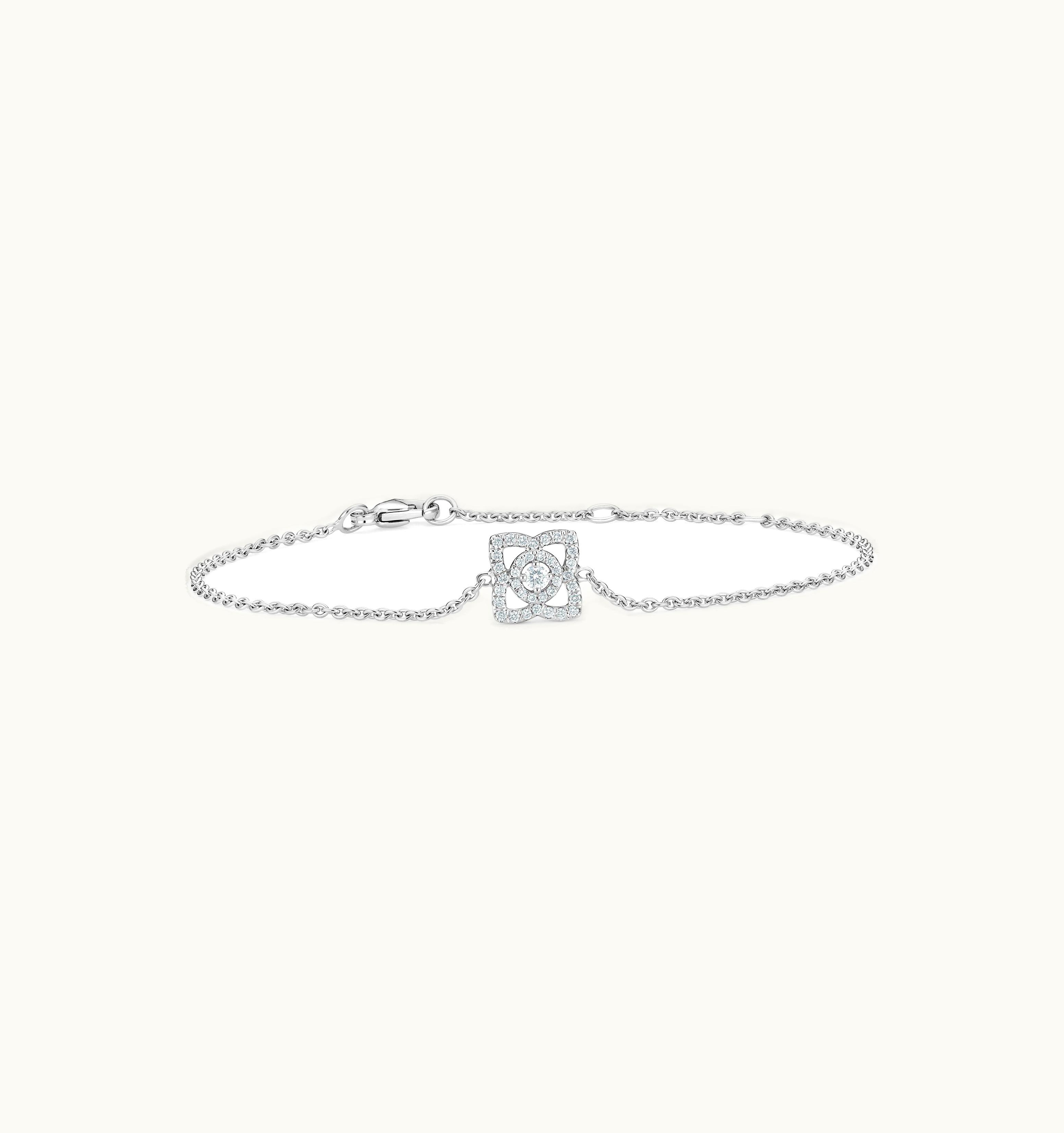 De Beers De Beers Enchanted Lotus Bracelet In White Gold UZ0178223