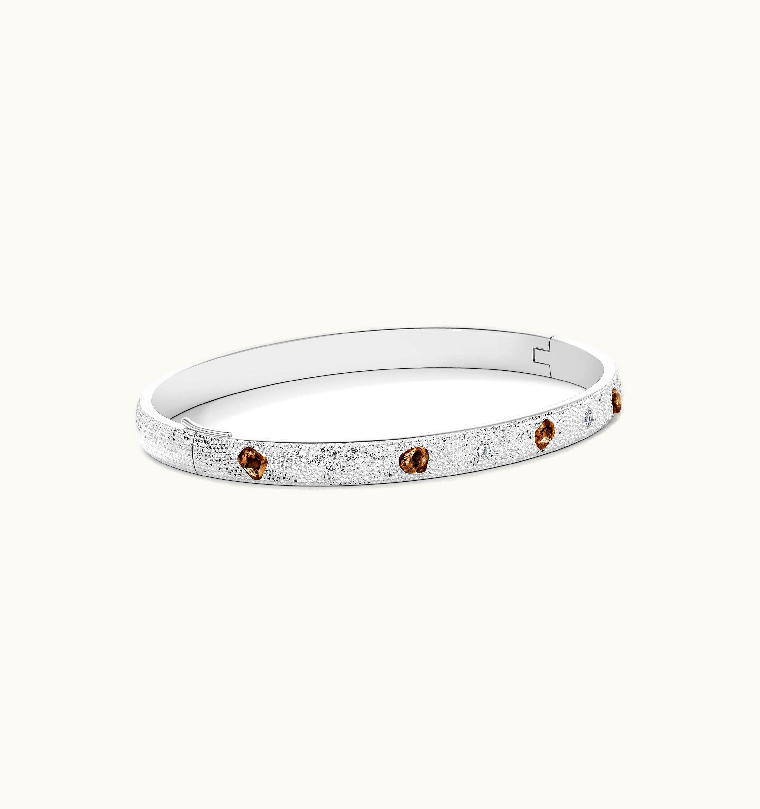 De Beers De Beers Talisman Bangle In White Gold