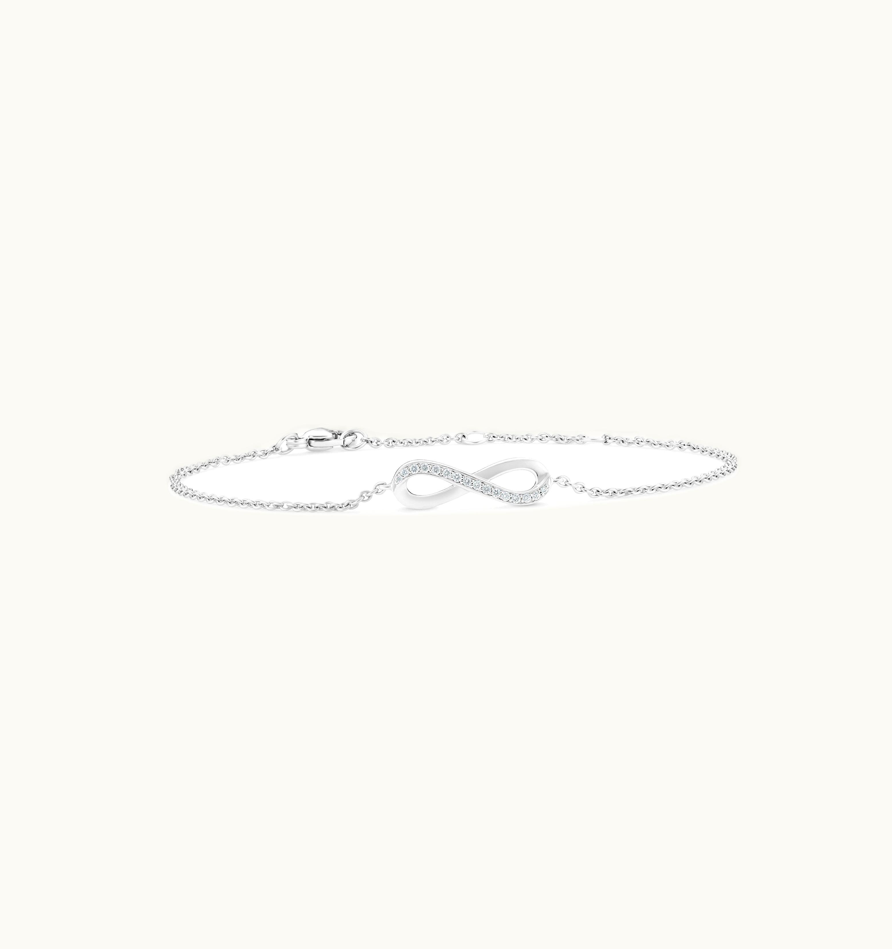 De Beers De Beers Infinity Bracelet In White Gold