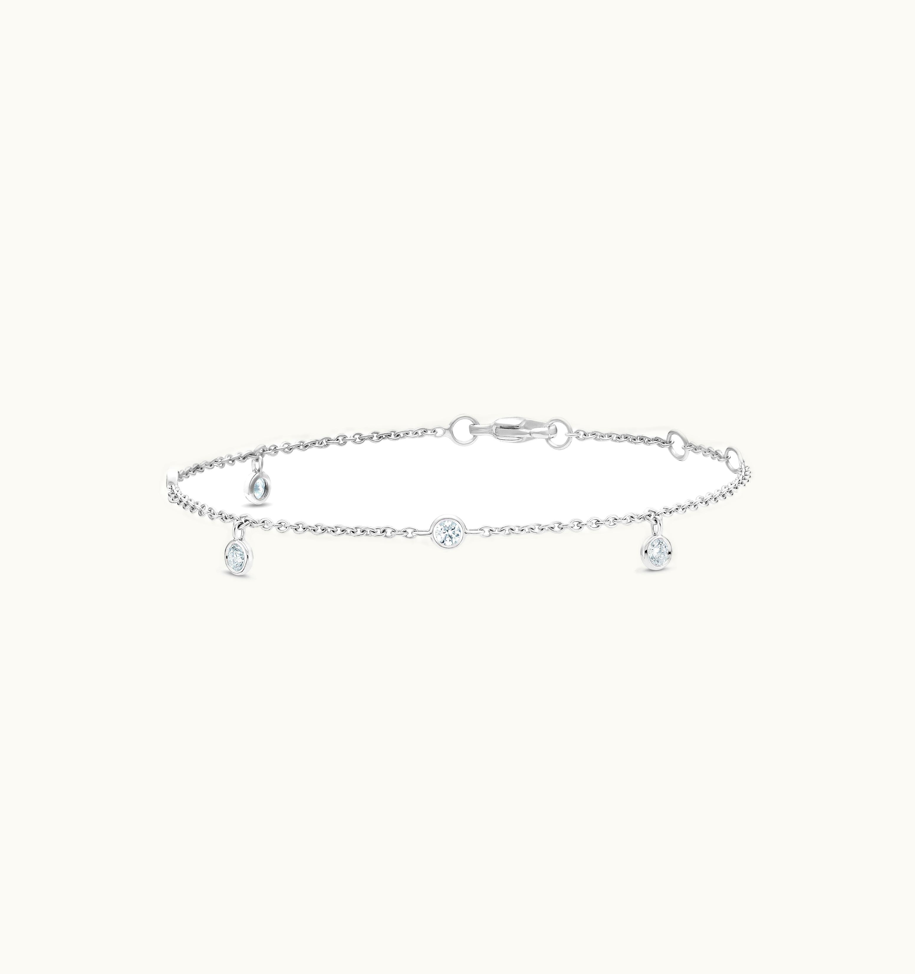 De Beers De Beers Clea Five Diamond Bracelet In White Gold