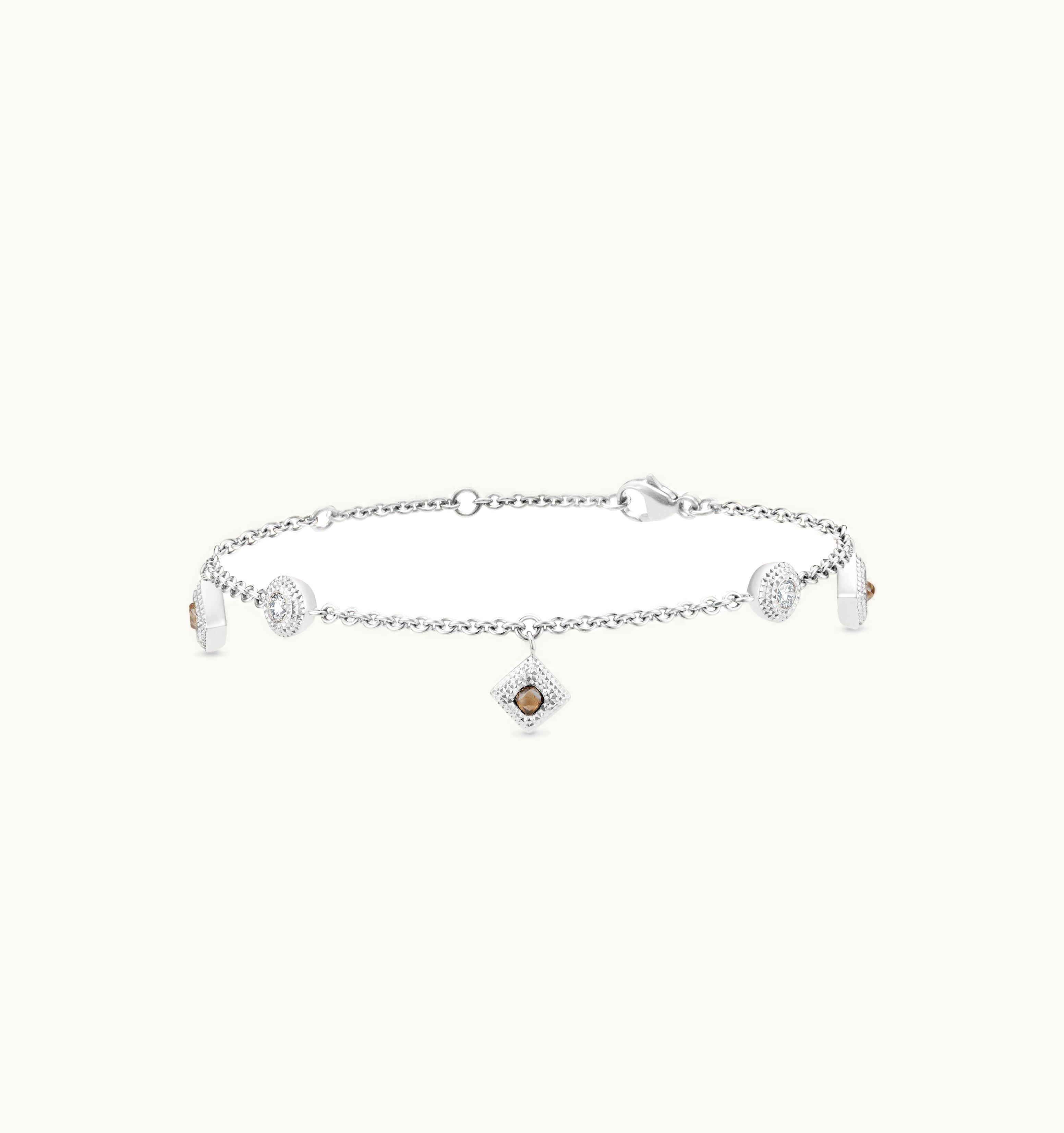 De Beers De Beers Talisman Charm Bracelet In White Gold