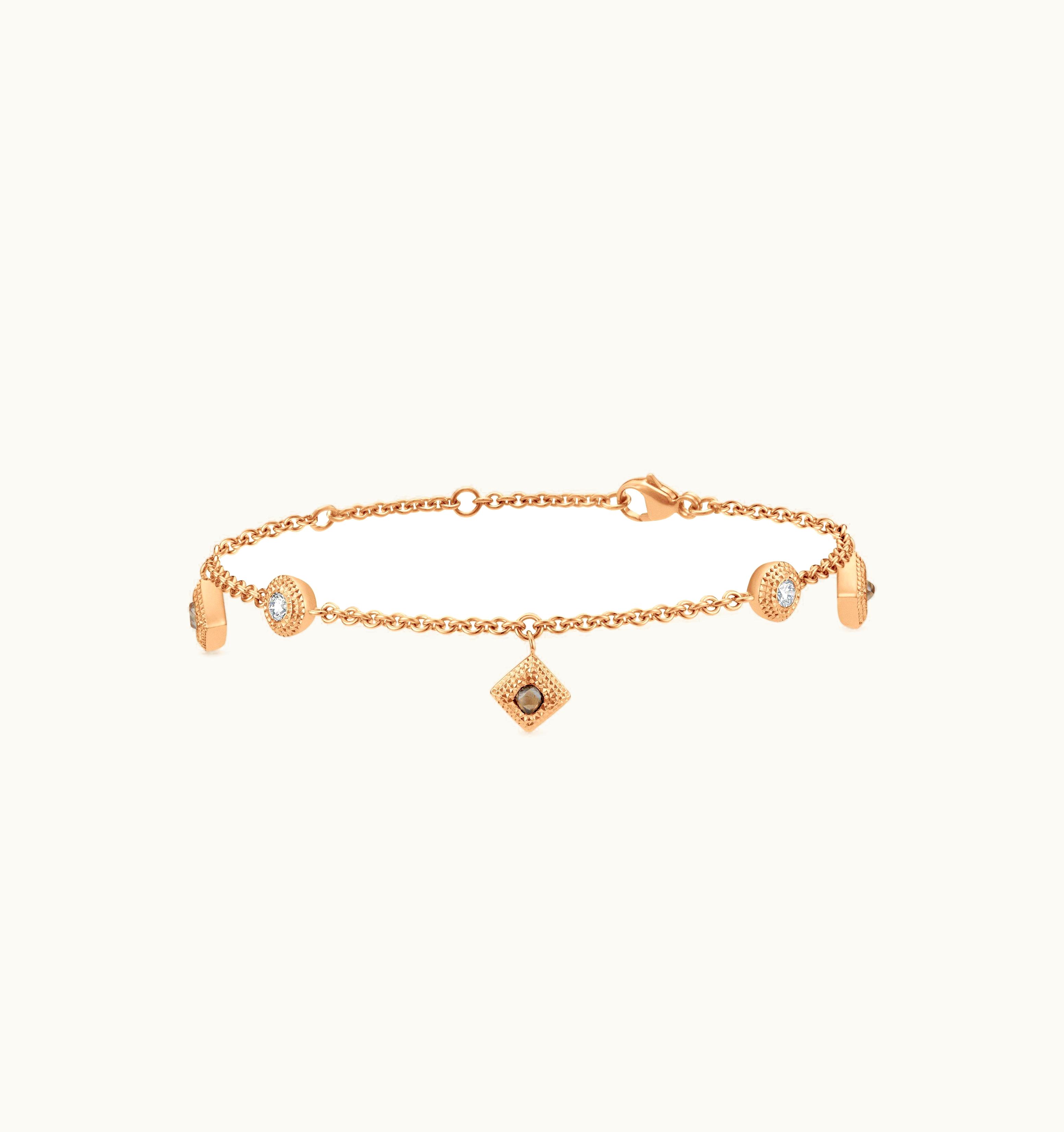 De Beers De Beers Talisman Charm Bracelet In Rose Gold