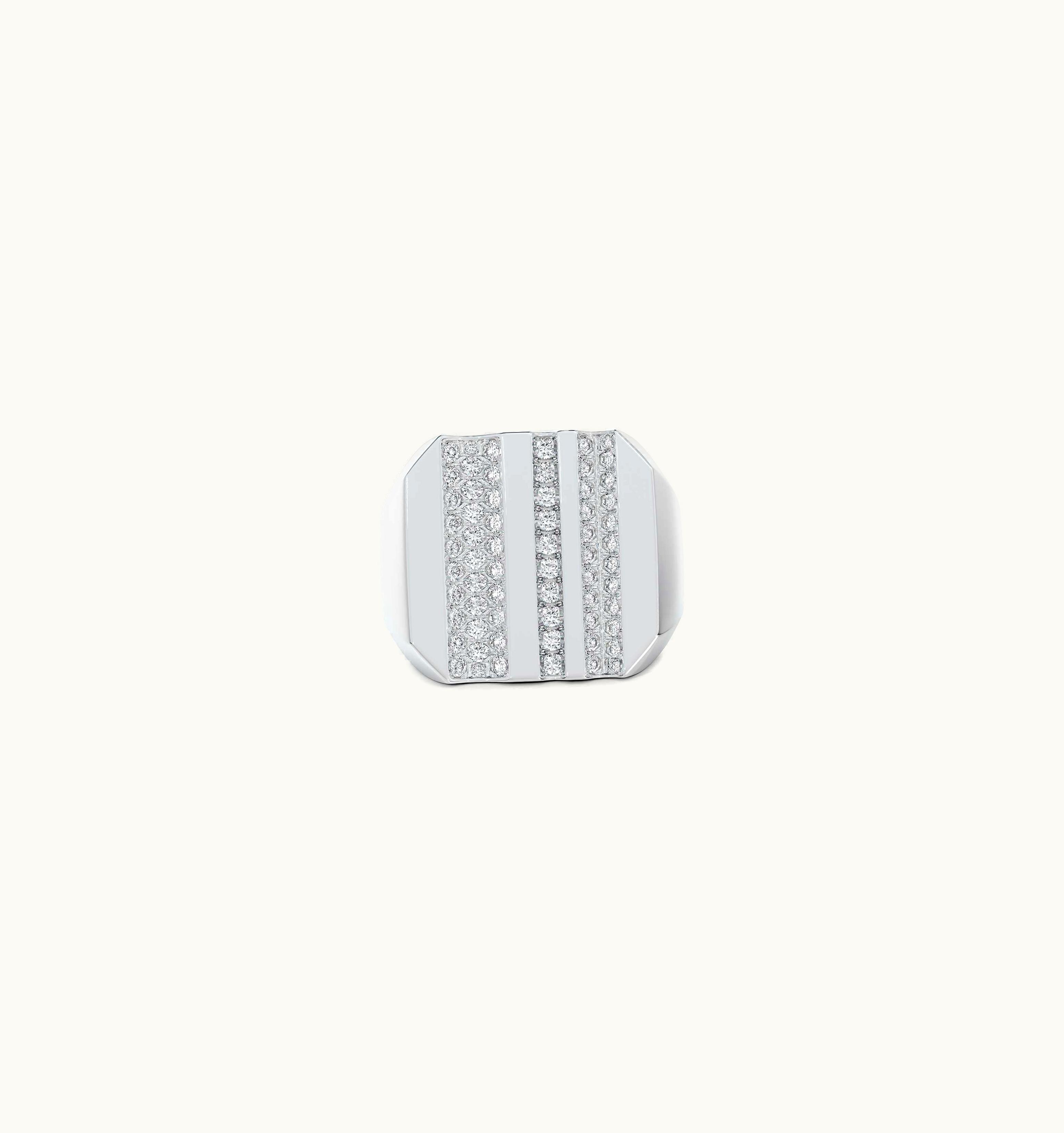 De Beers De Beers RVL Signet Ring In White Gold