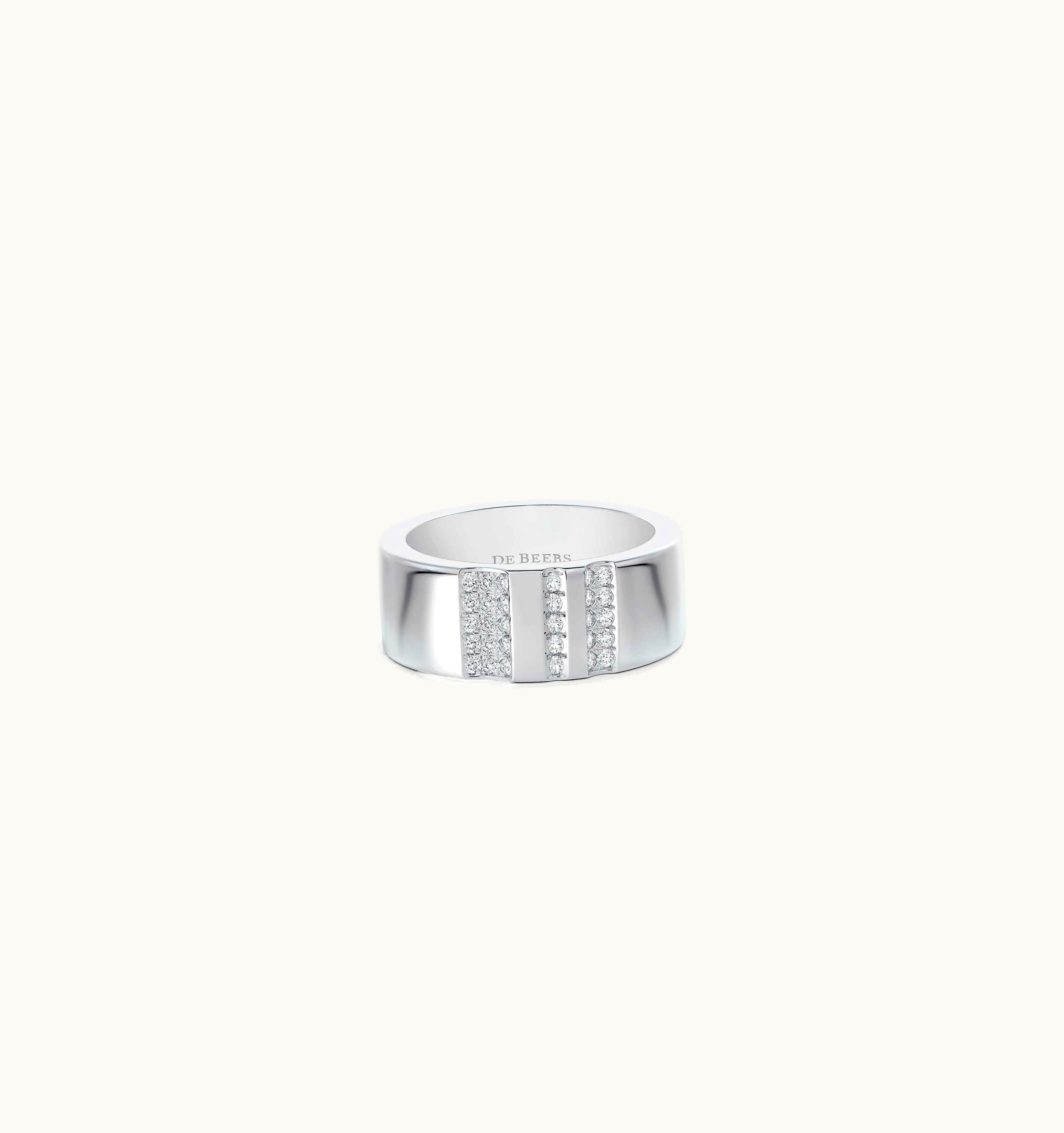 De Beers De Beers RVL Band Ring In White Gold