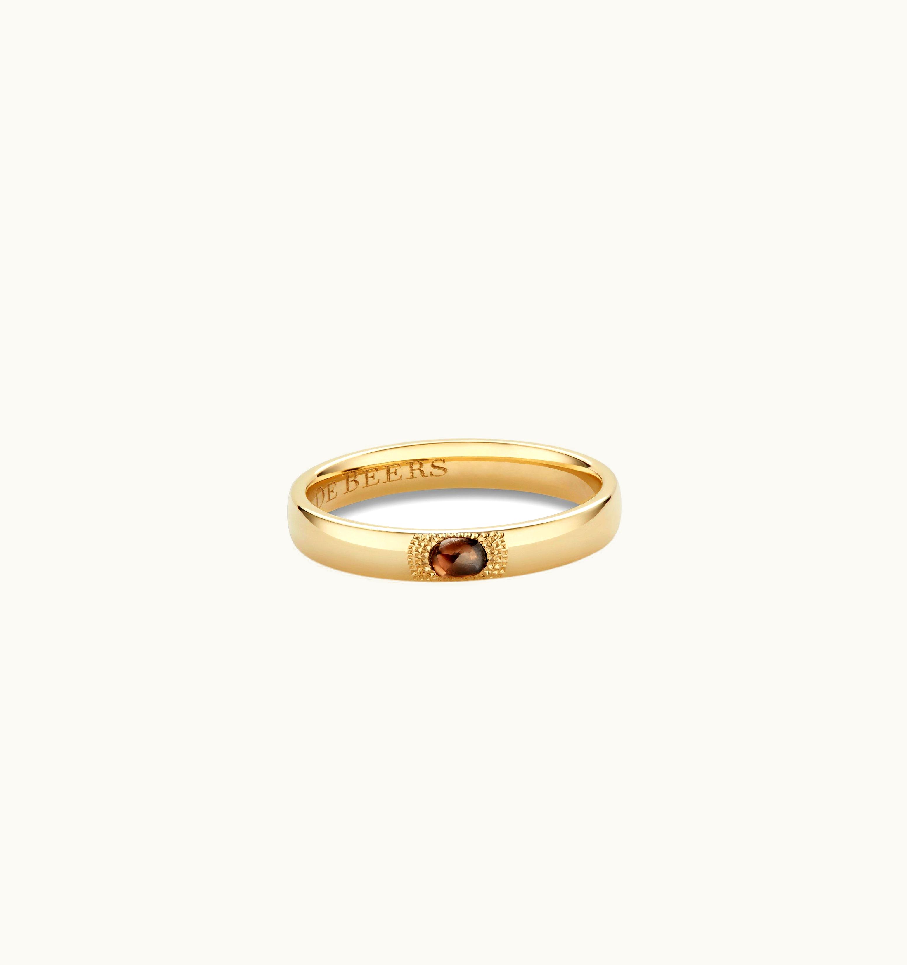 De Beers De Beers Talisman Small Band In Yellow Gold