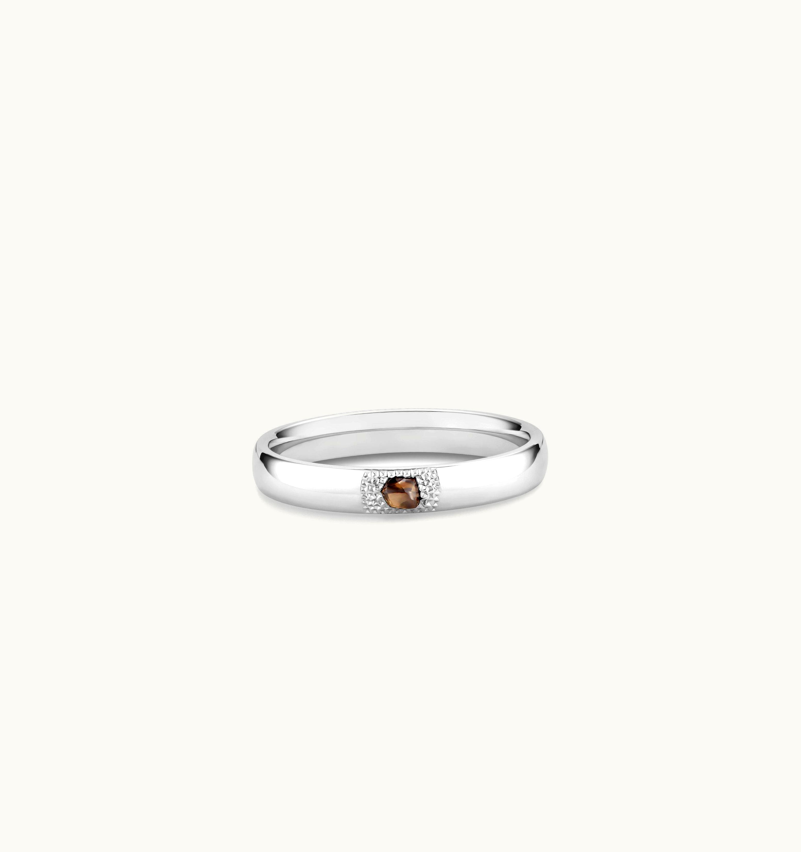 De Beers De Beers Talisman Small Band In White Gold