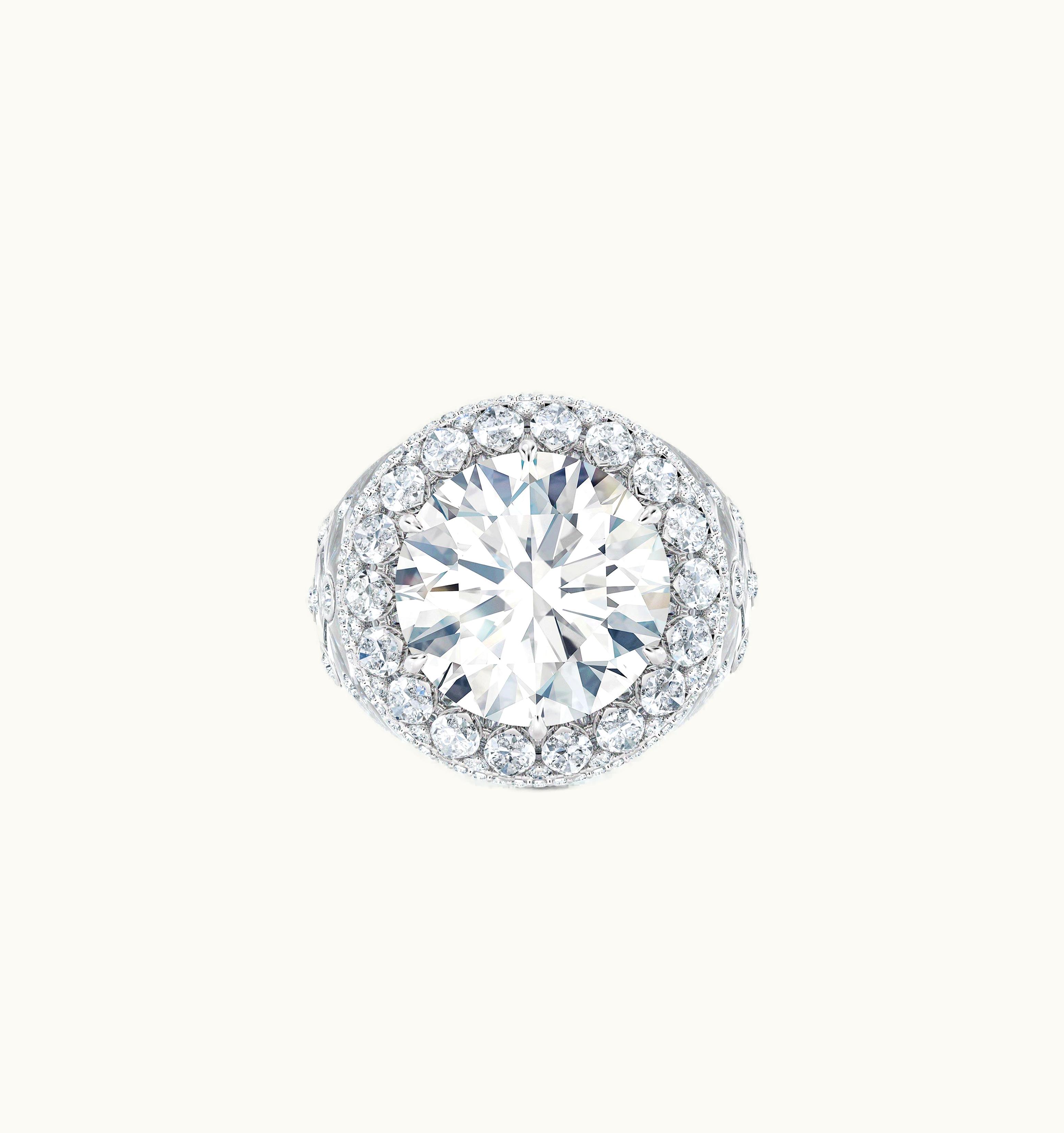 De Beers De Beers Frozen Capture Round Solitaire Ring