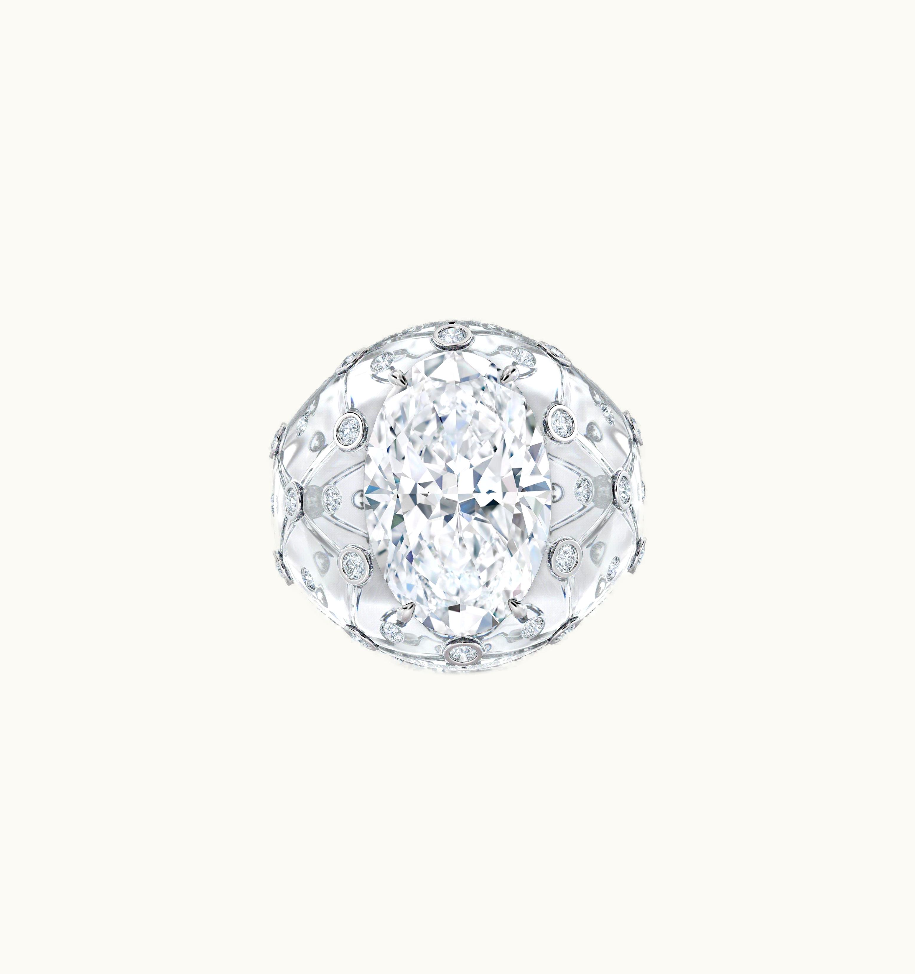 De Beers De Beers Frozen Capture Oval Solitaire Ring
