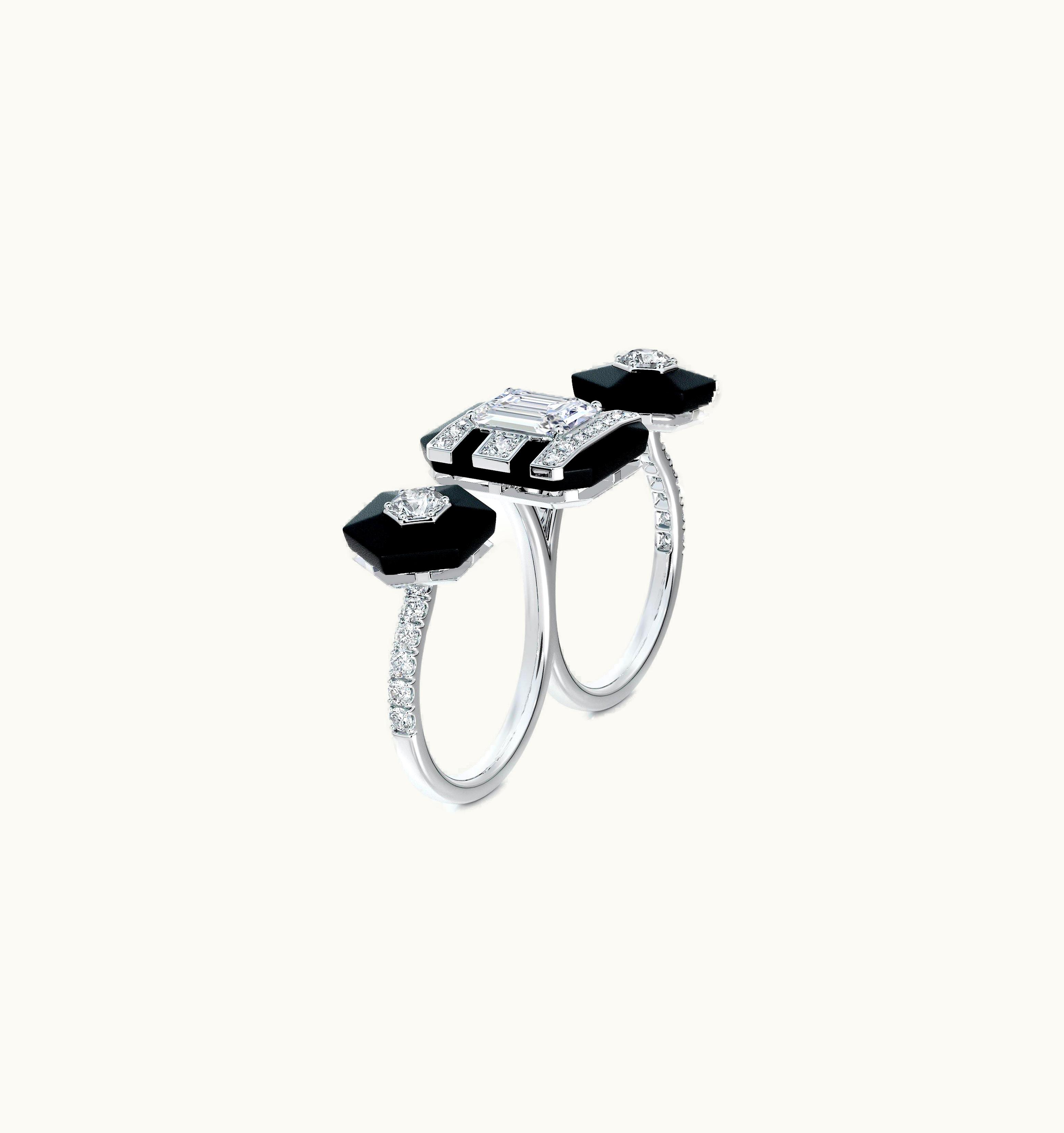 De Beers De Beers Optical Wonder Double Open Ring