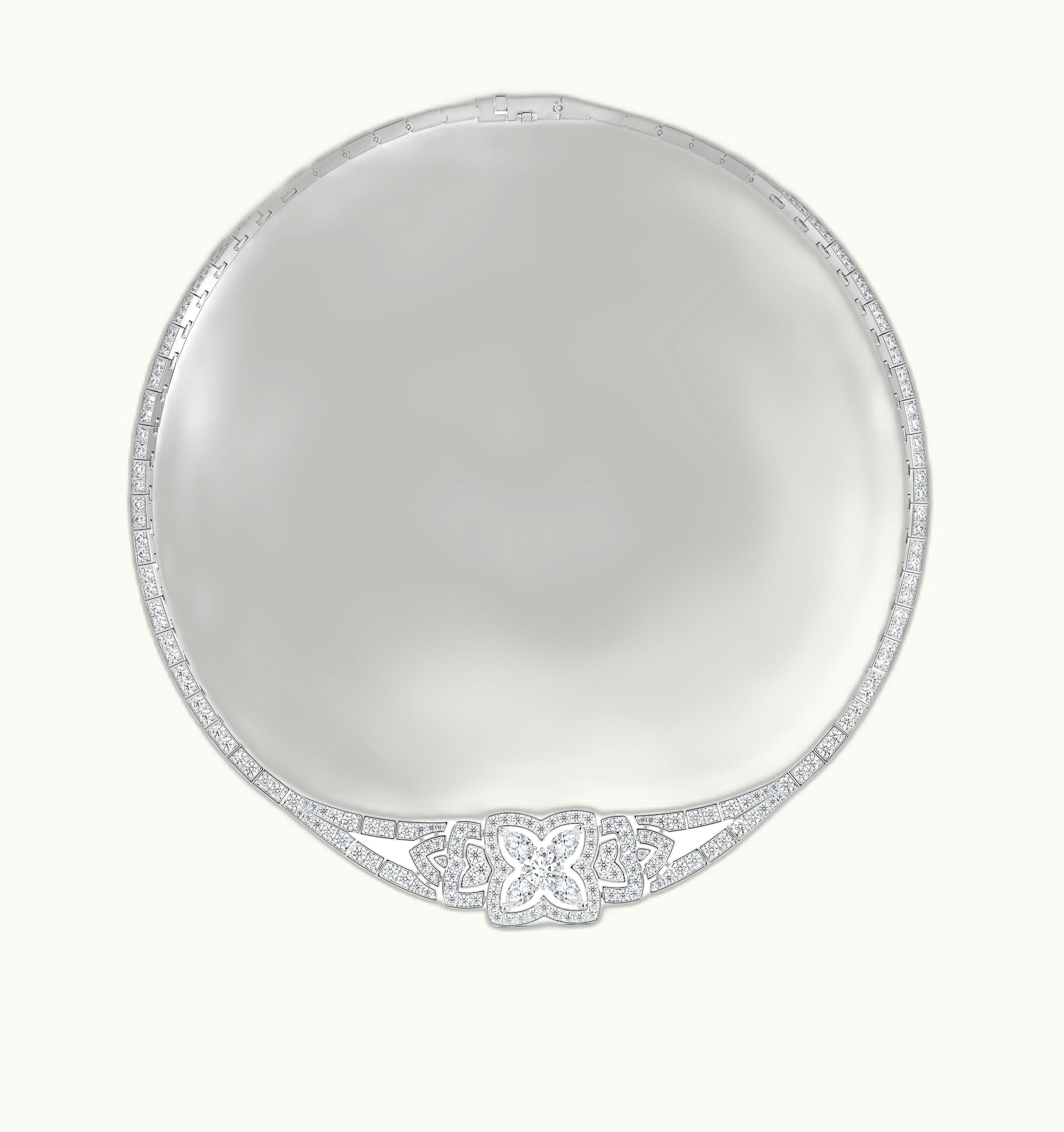 De Beers De Beers Enchanted Lotus Necklace In White Gold UZ0178325