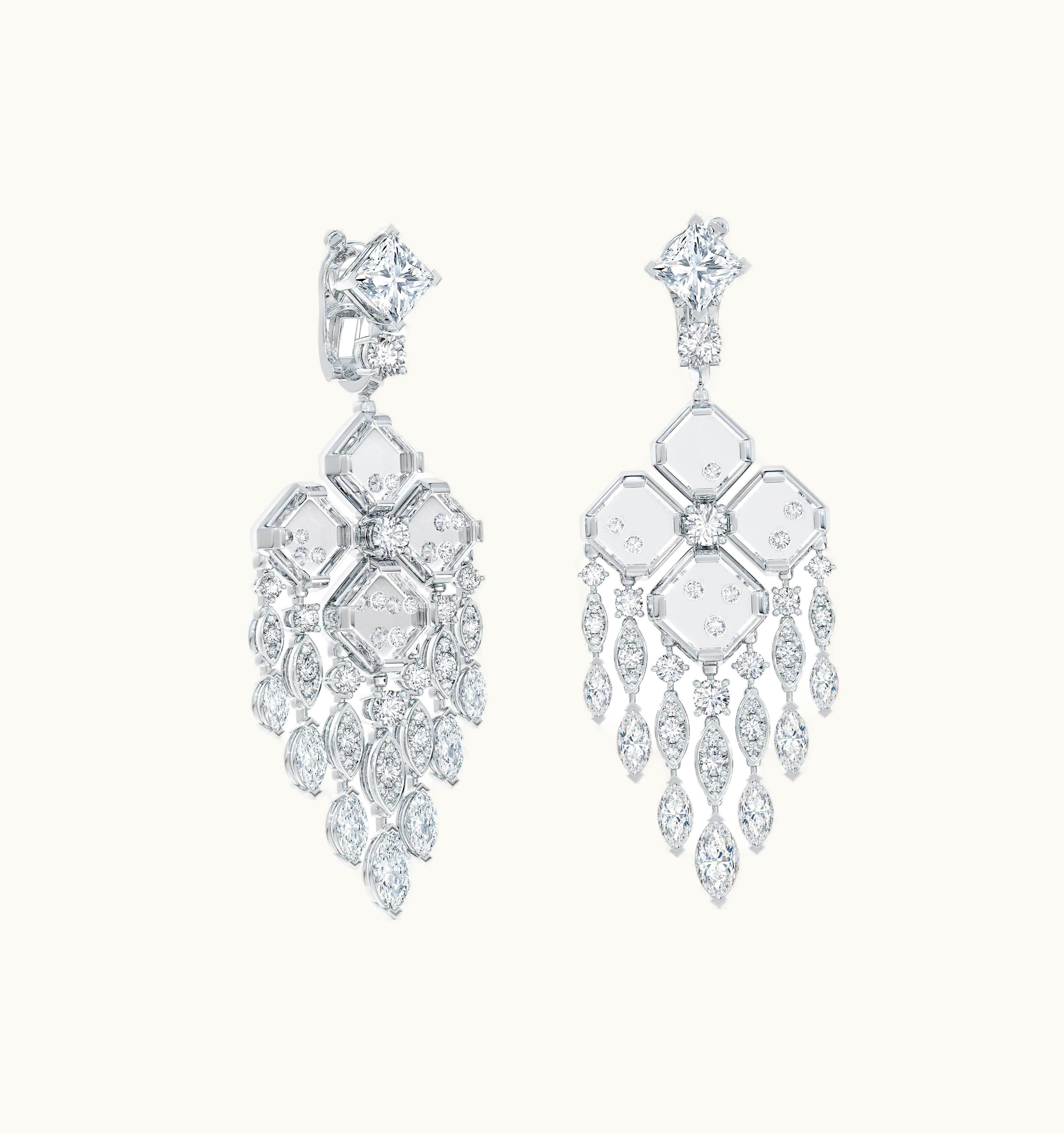 De Beers De Beers Frozen Capture Chandelier Earrings