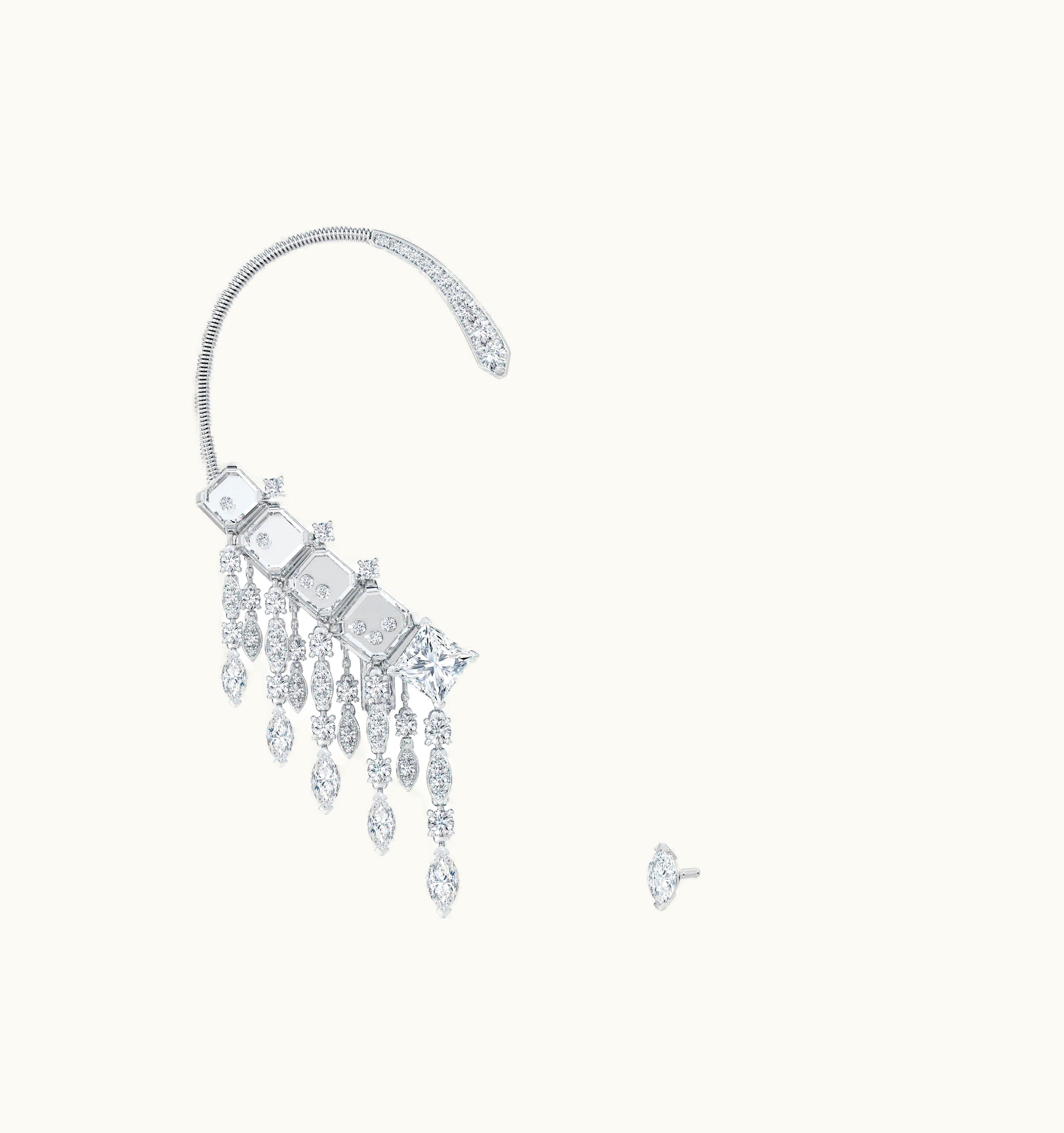 De Beers De Beers Frozen Capture Ear Cuff And Stud