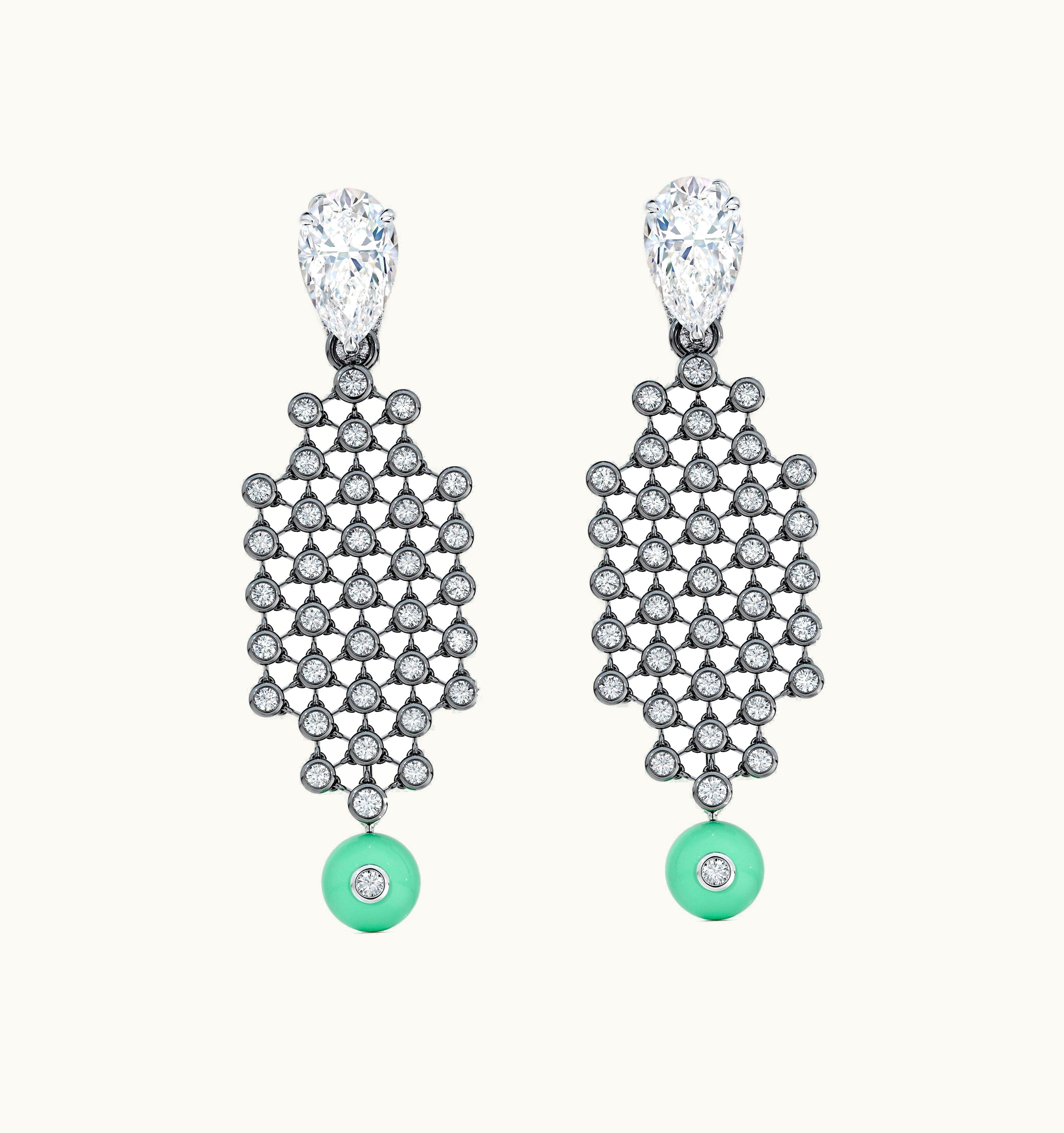 De Beers De Beers Midnight Aura Chandelier Earrings