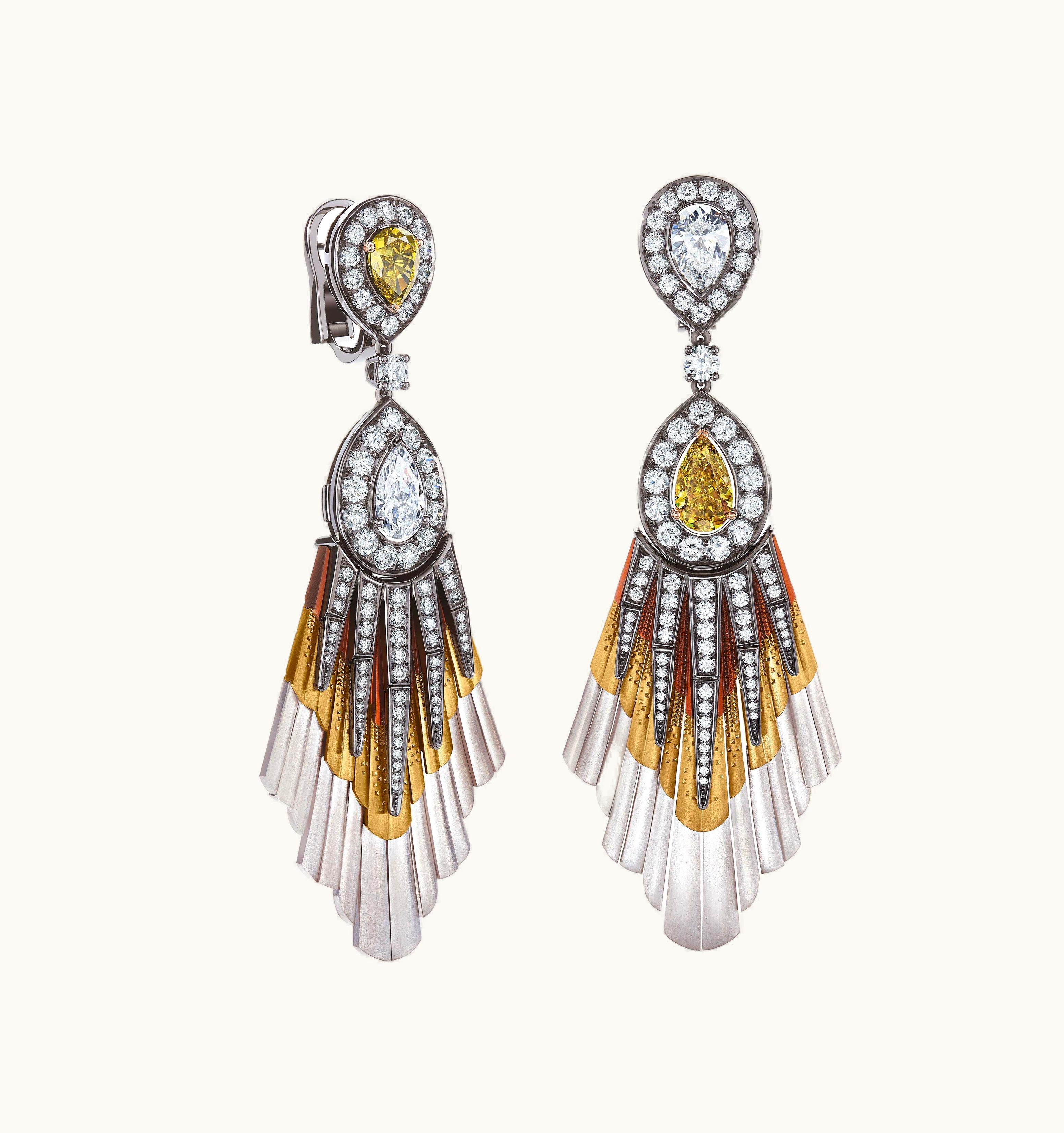 De Beers De Beers Light Rays Fringe Earrings