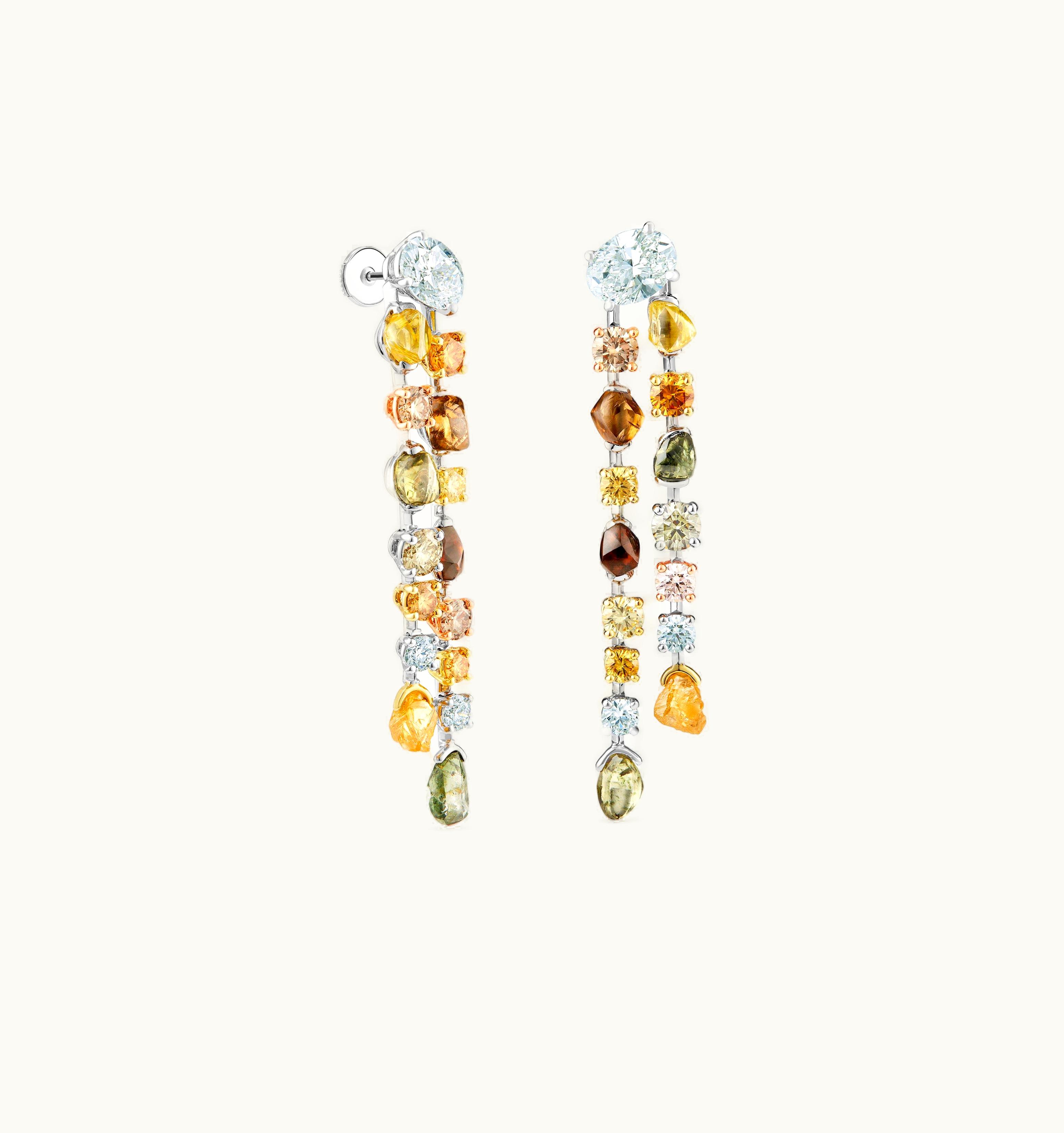 De Beers De Beers Talisman Earrings In Yellow Gold And Platinum