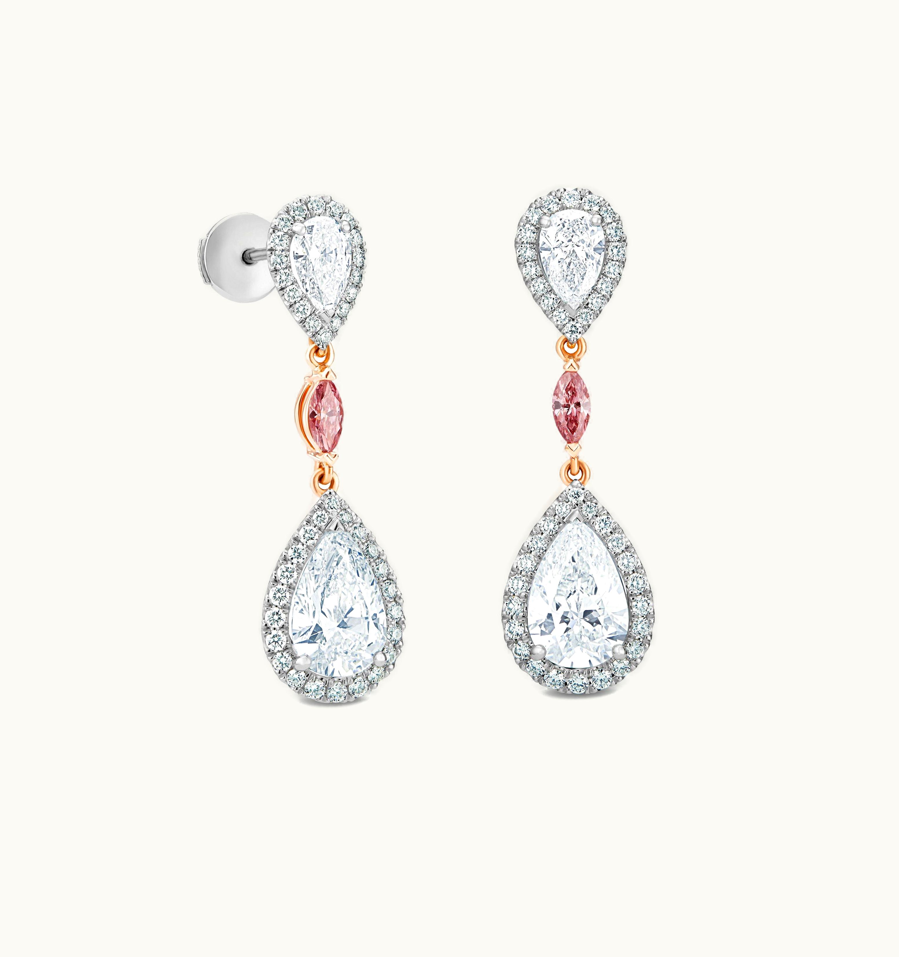 De Beers De Beers Aura Pear-Shaped Diamond Earrings UZ0178397