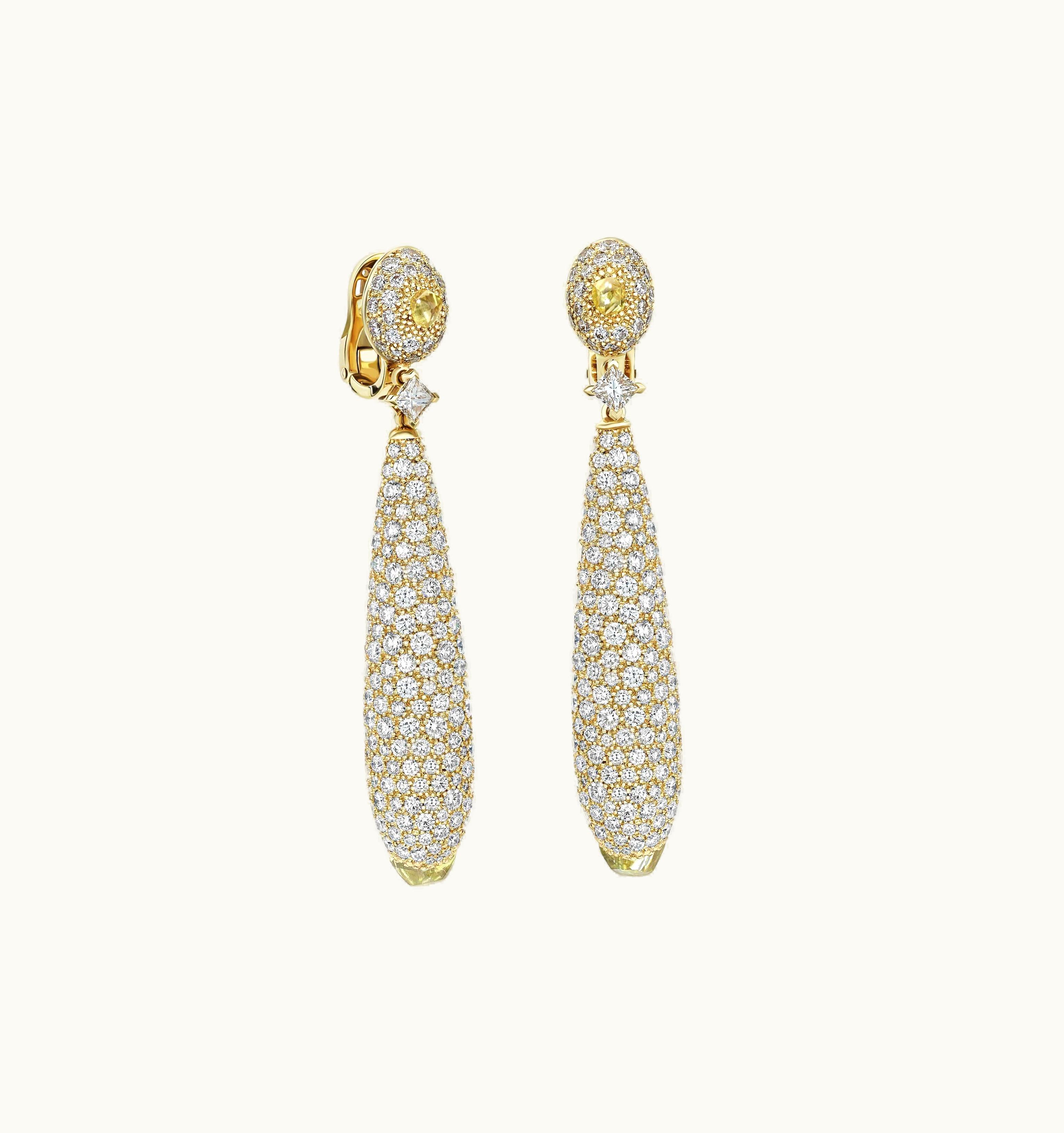 De Beers De Beers Talisman Cocktail Earrings In Yellow Gold