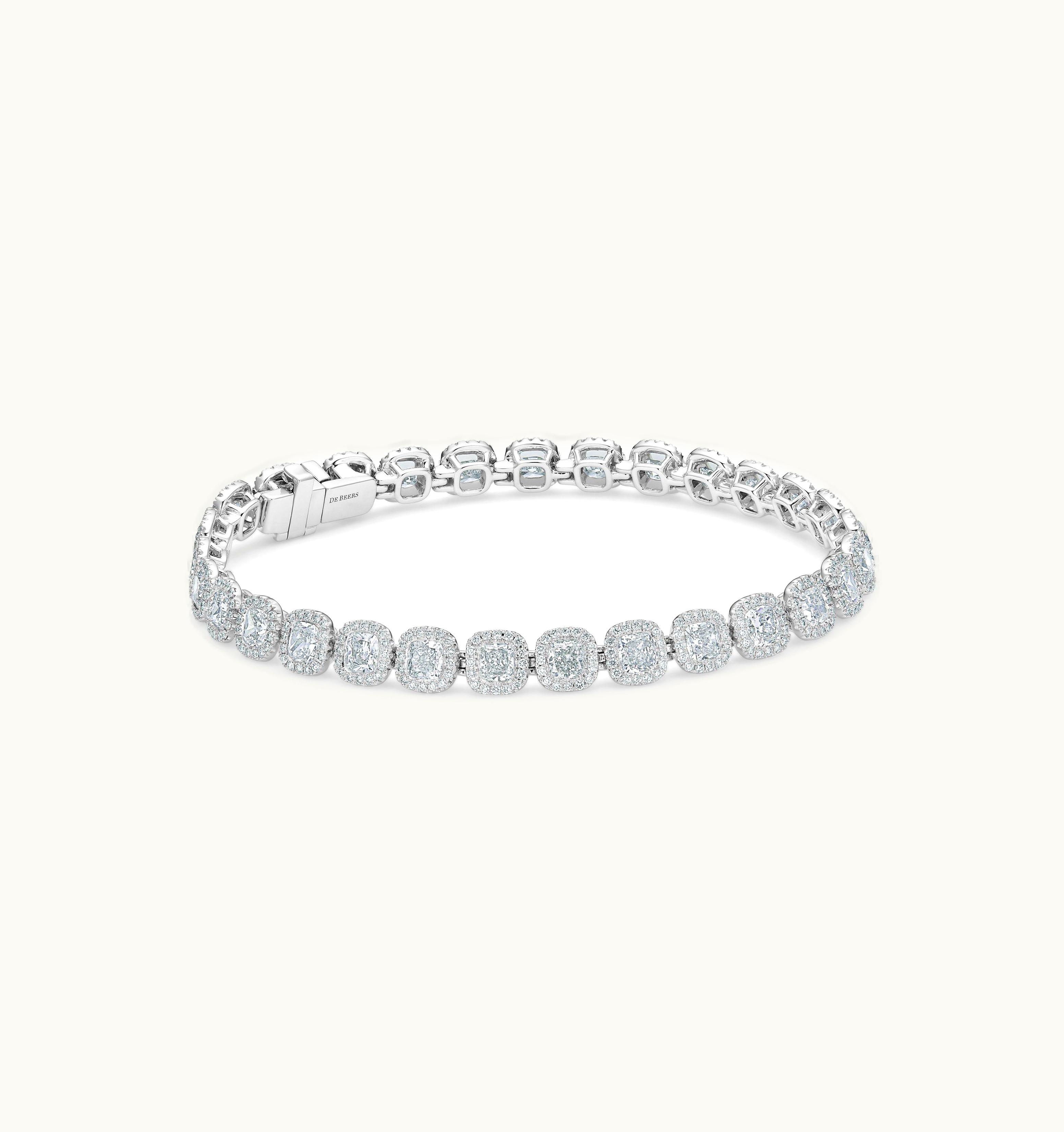 De Beers De Beers Aura Cushion-Cut Diamond Bracelet