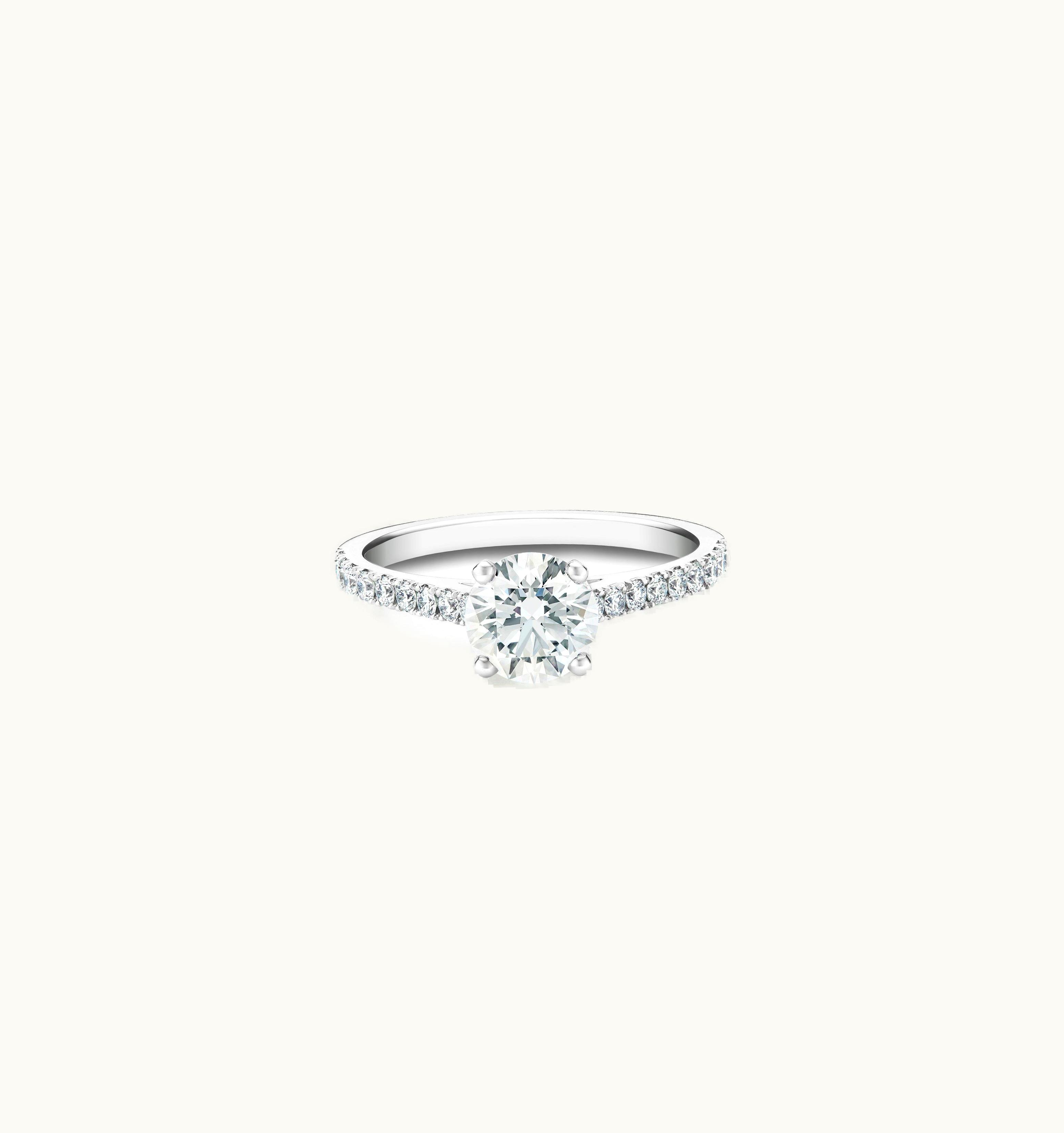 De Beers De Beers DB Classic Pavé Round Brilliant Diamond Ring UZ0178444
