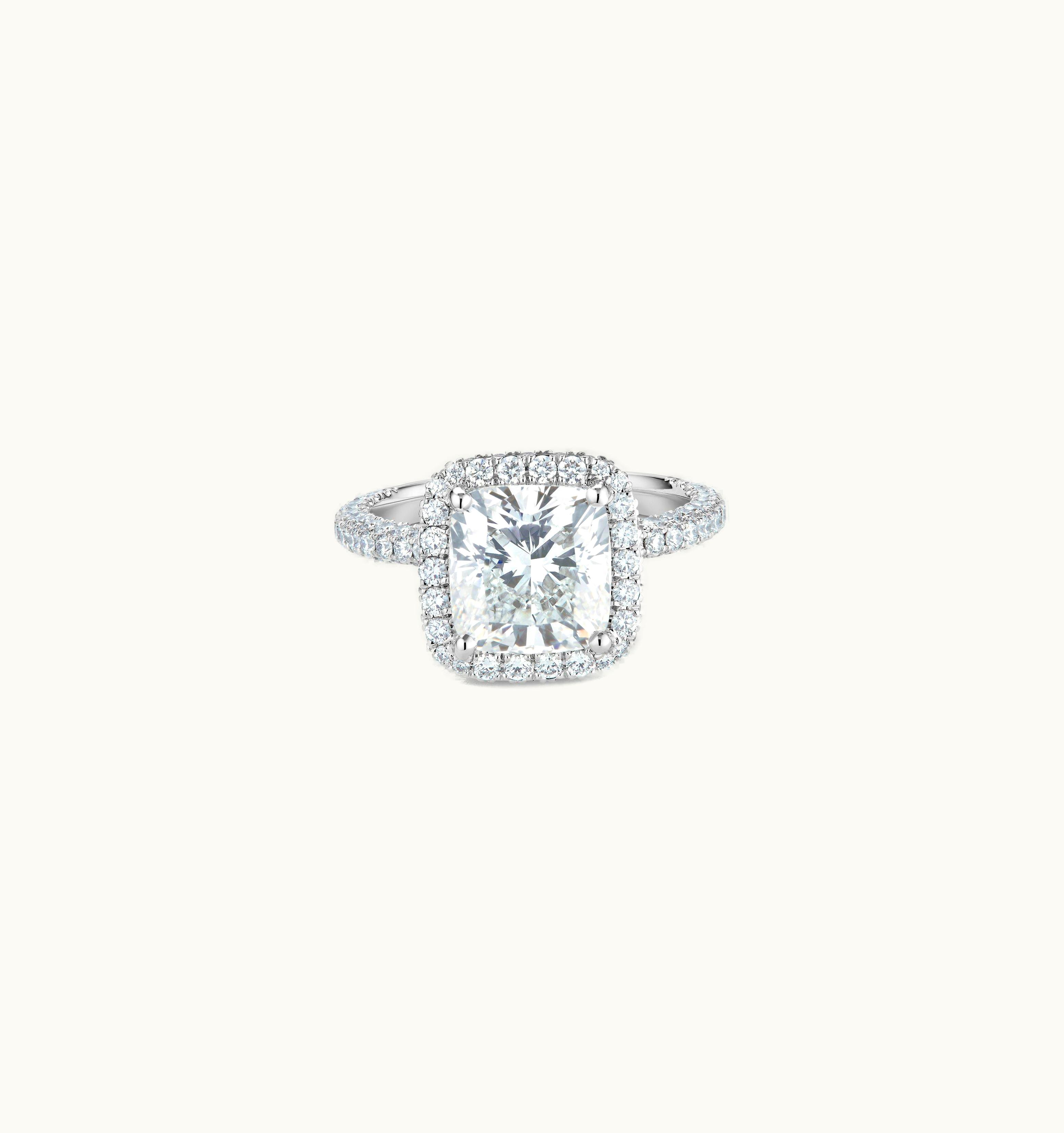 De Beers De Beers Aura Cushion-Cut Diamond Ring UZ0178467