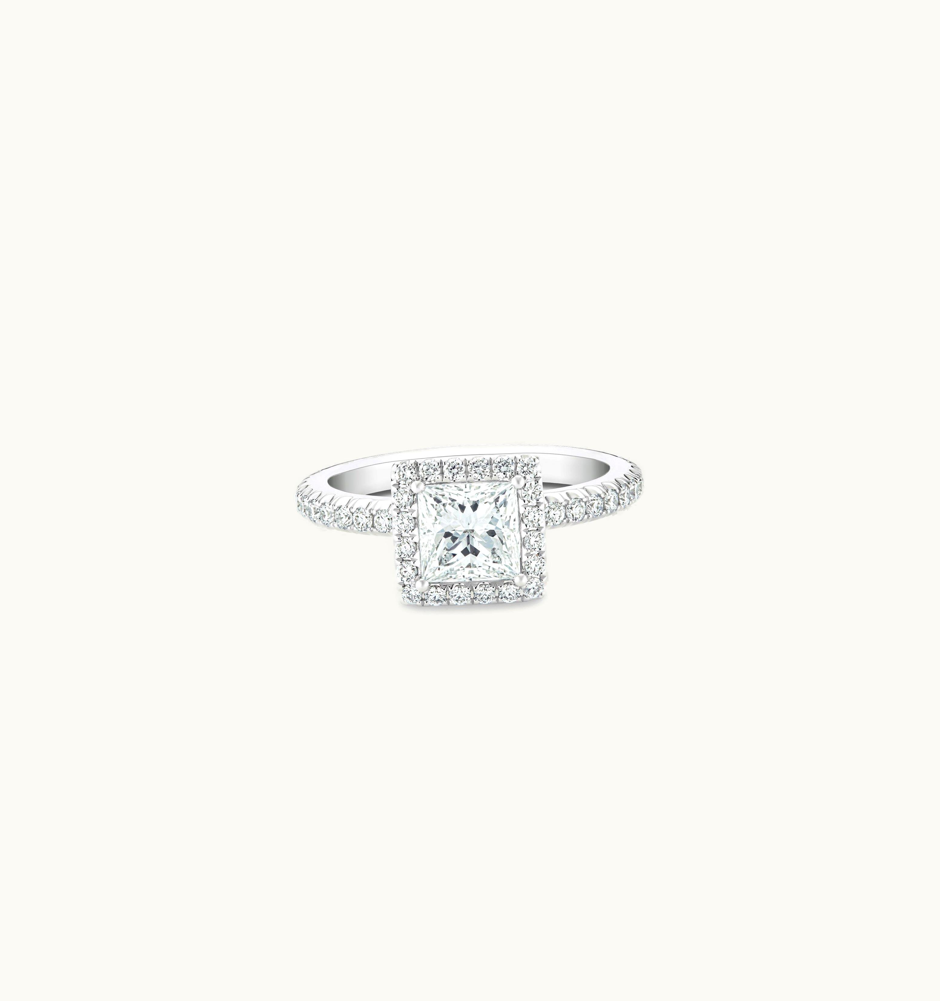 De Beers De Beers Aura Princess-Cut Diamond Ring