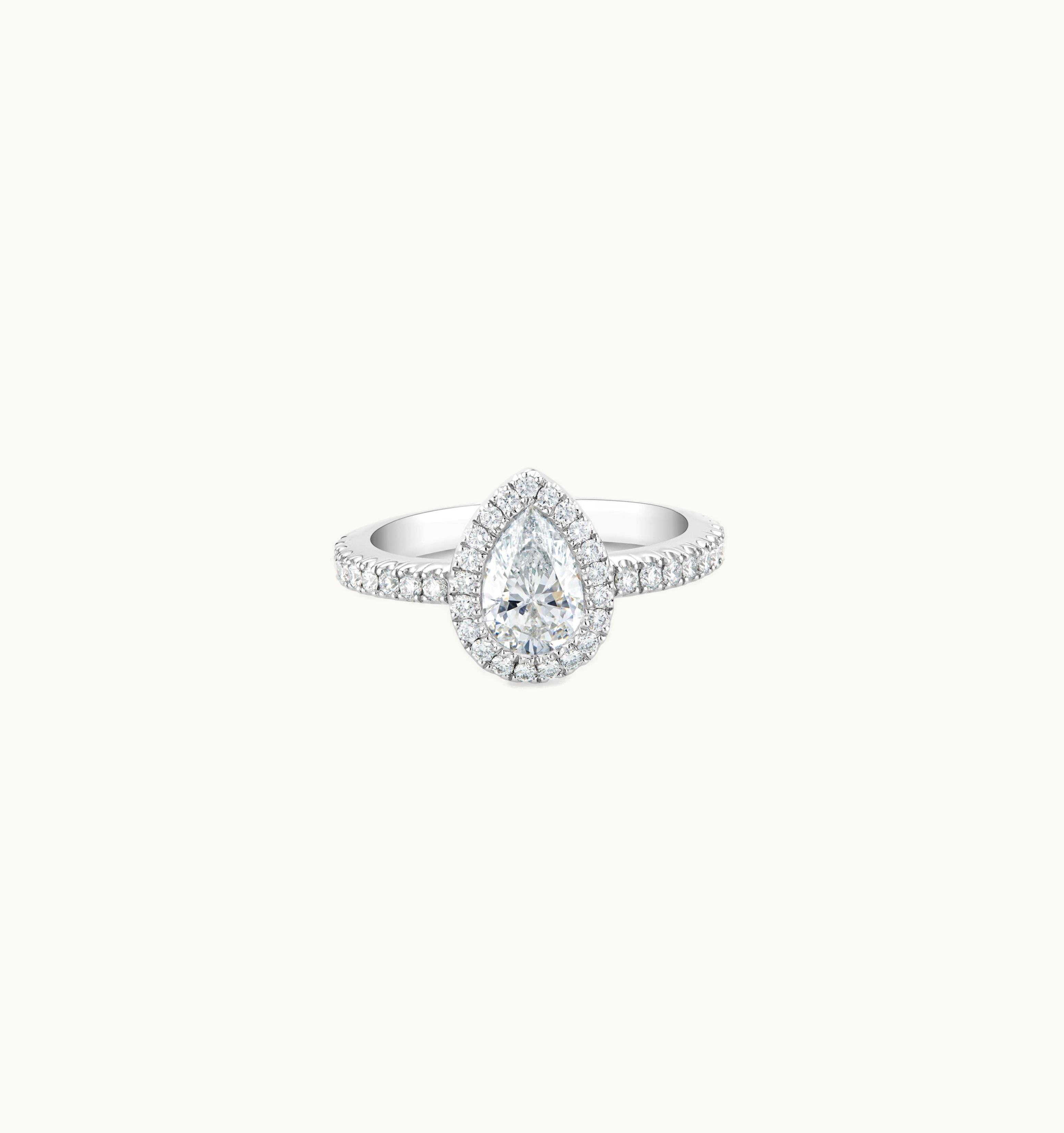 De Beers De Beers Aura Pear-Shaped Diamond Ring