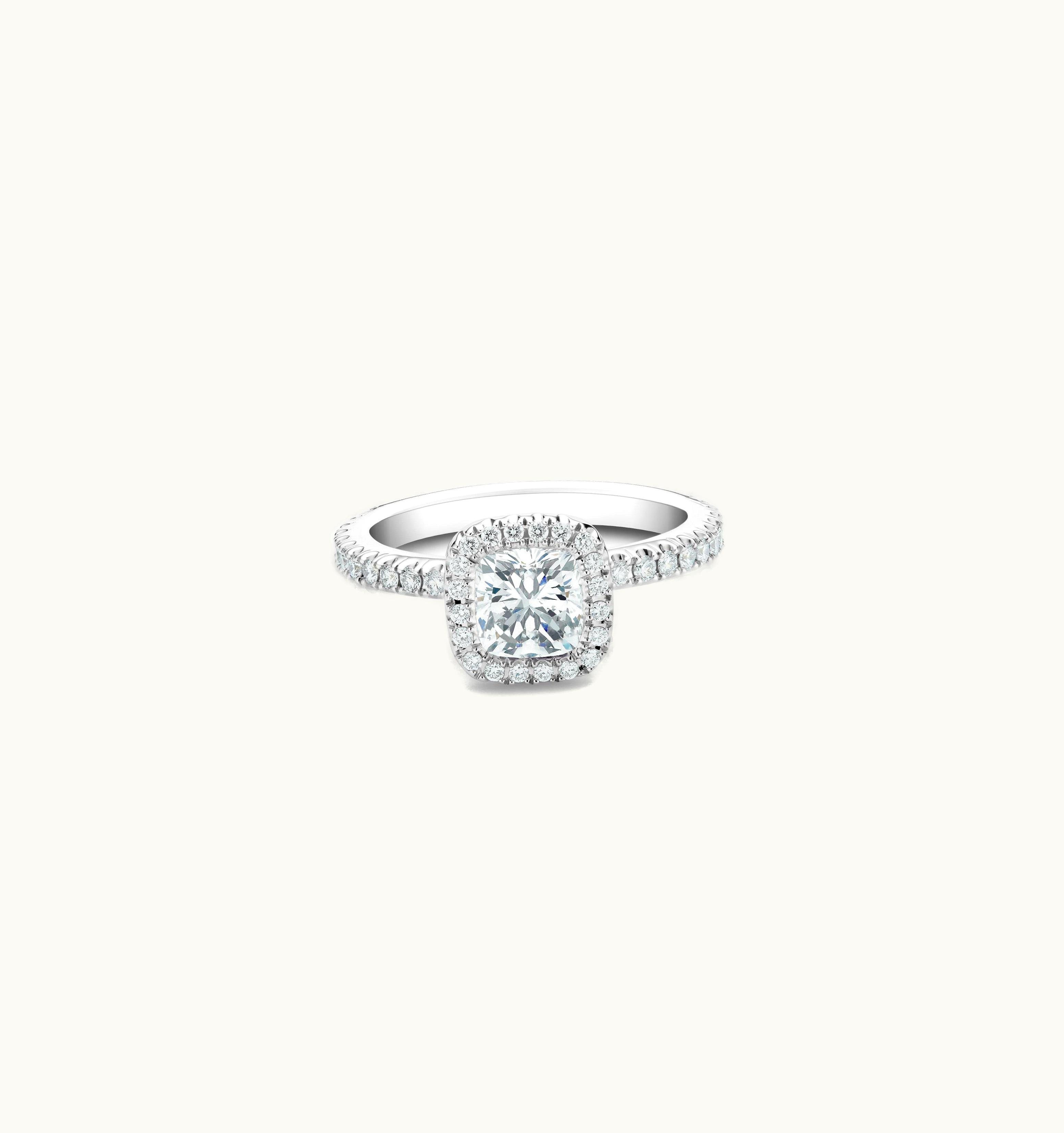 De Beers De Beers Aura Cushion-Cut Diamond Ring UZ0178488