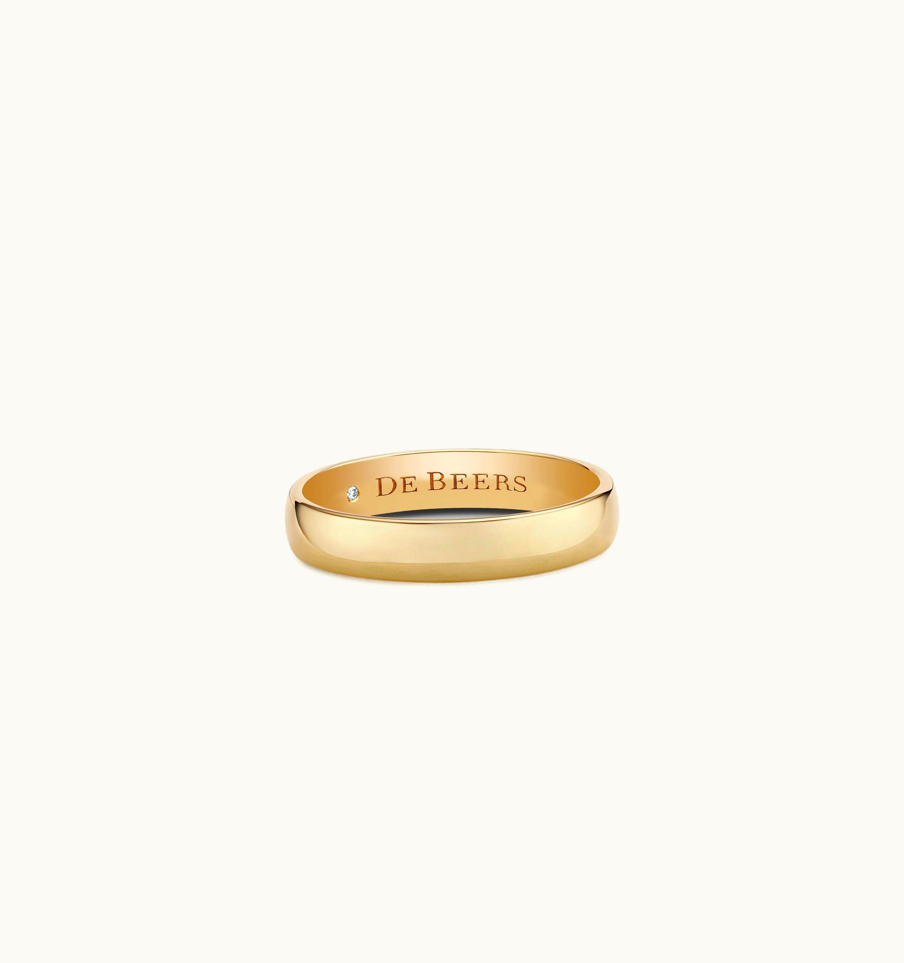 De Beers De Beers Wide Court Band In Yellow Gold UZ0178506