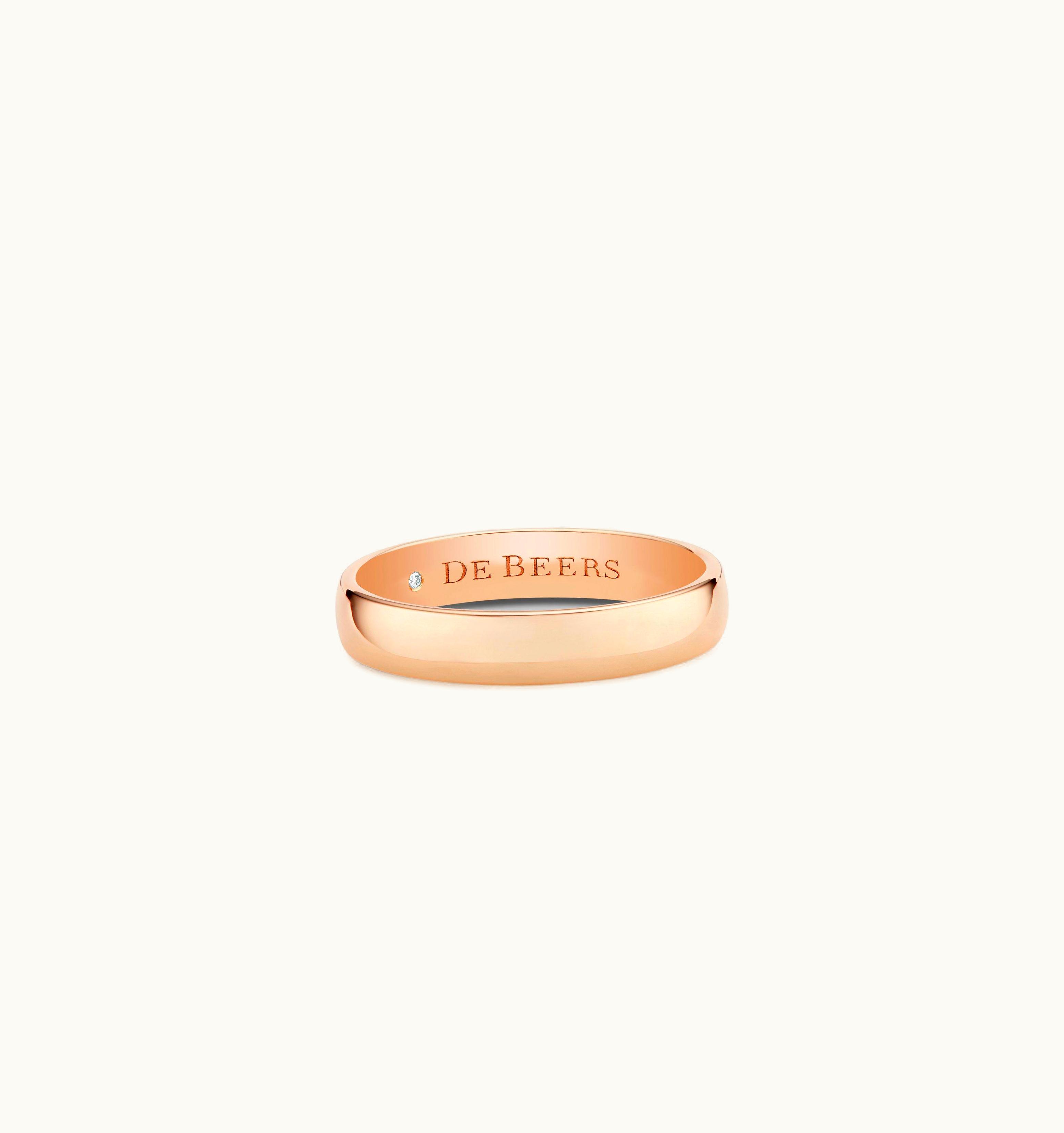 De Beers De Beers Wide Court Band In Rose Gold UZ0178510