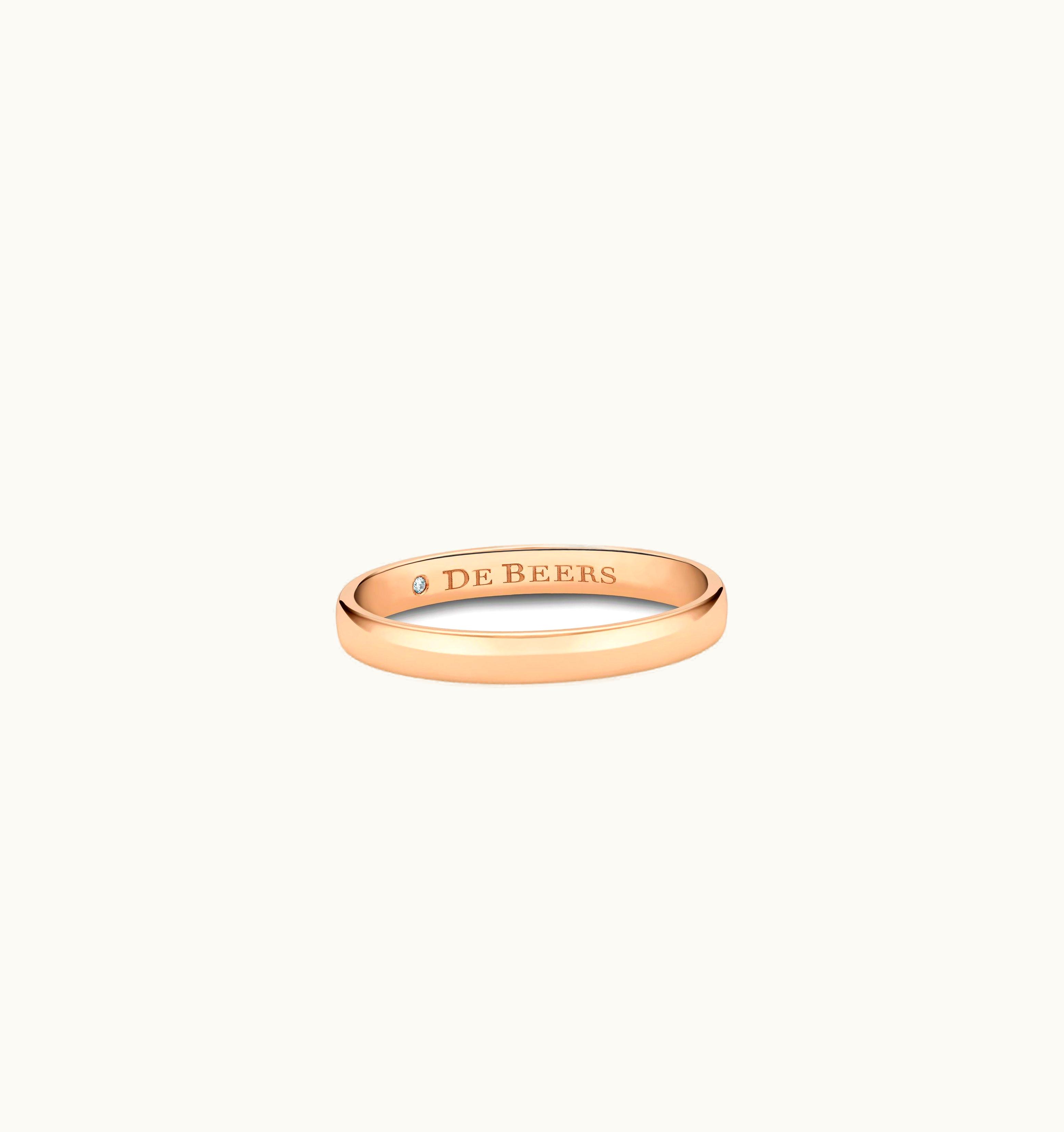 De Beers De Beers Wide Court Band In Rose Gold UZ0178511
