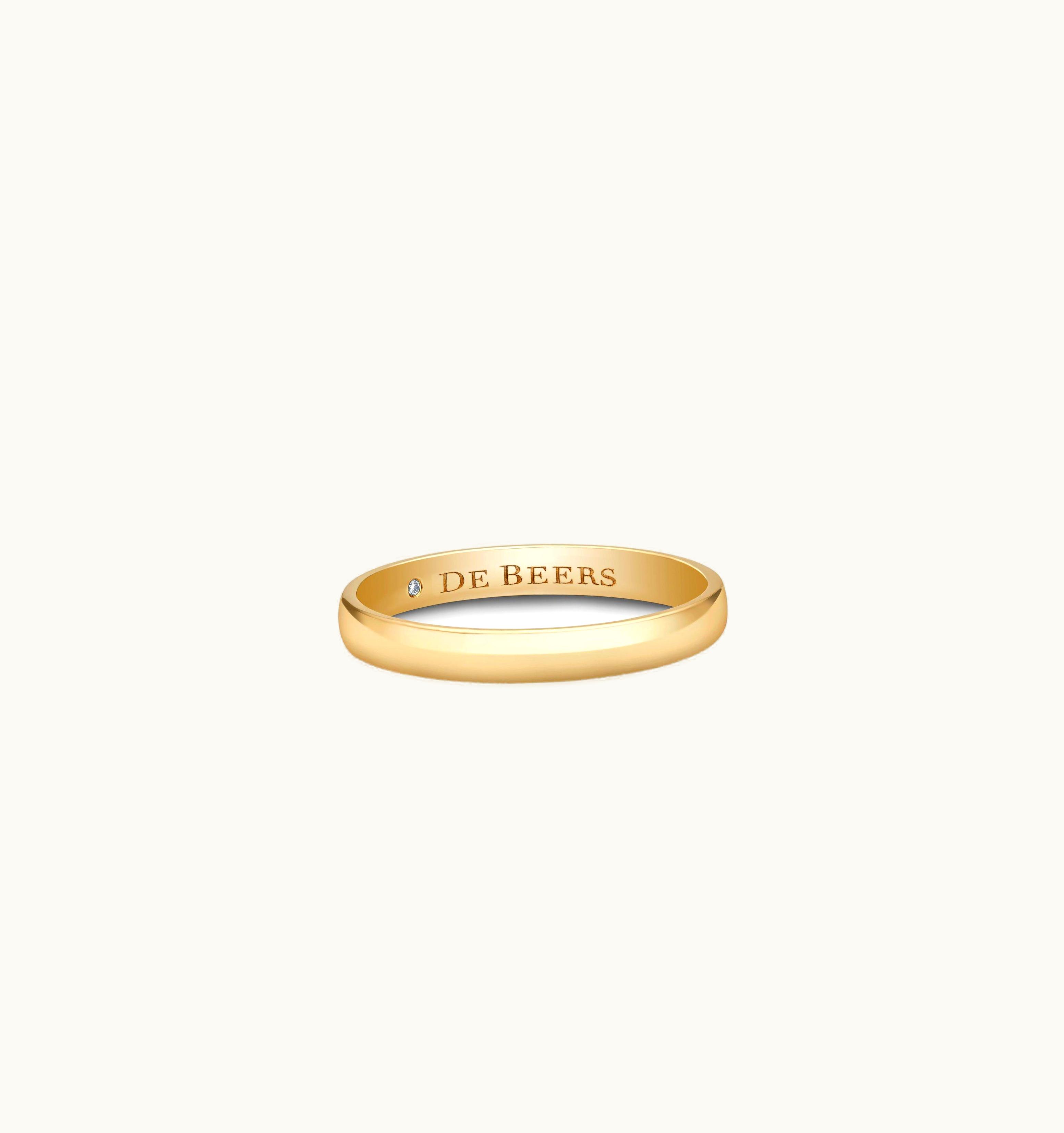 De Beers De Beers Wide Court Band In Yellow Gold UZ0178513