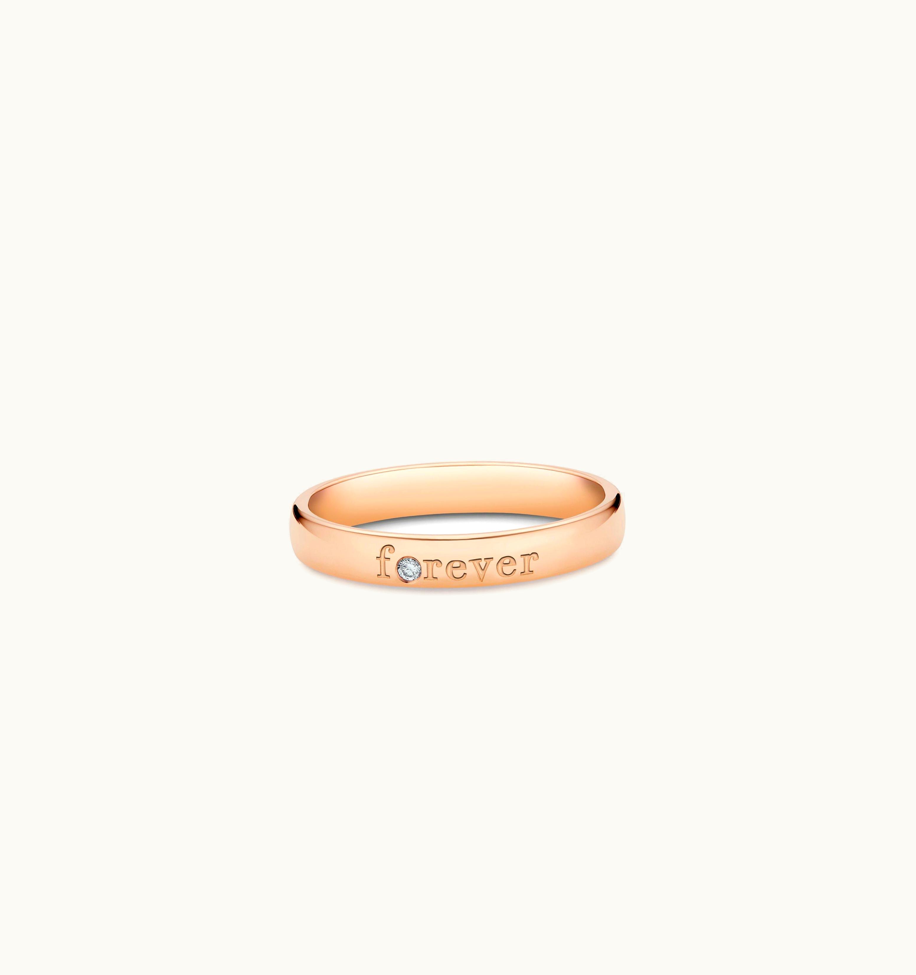 De Beers De Beers Forever Band In Rose Gold