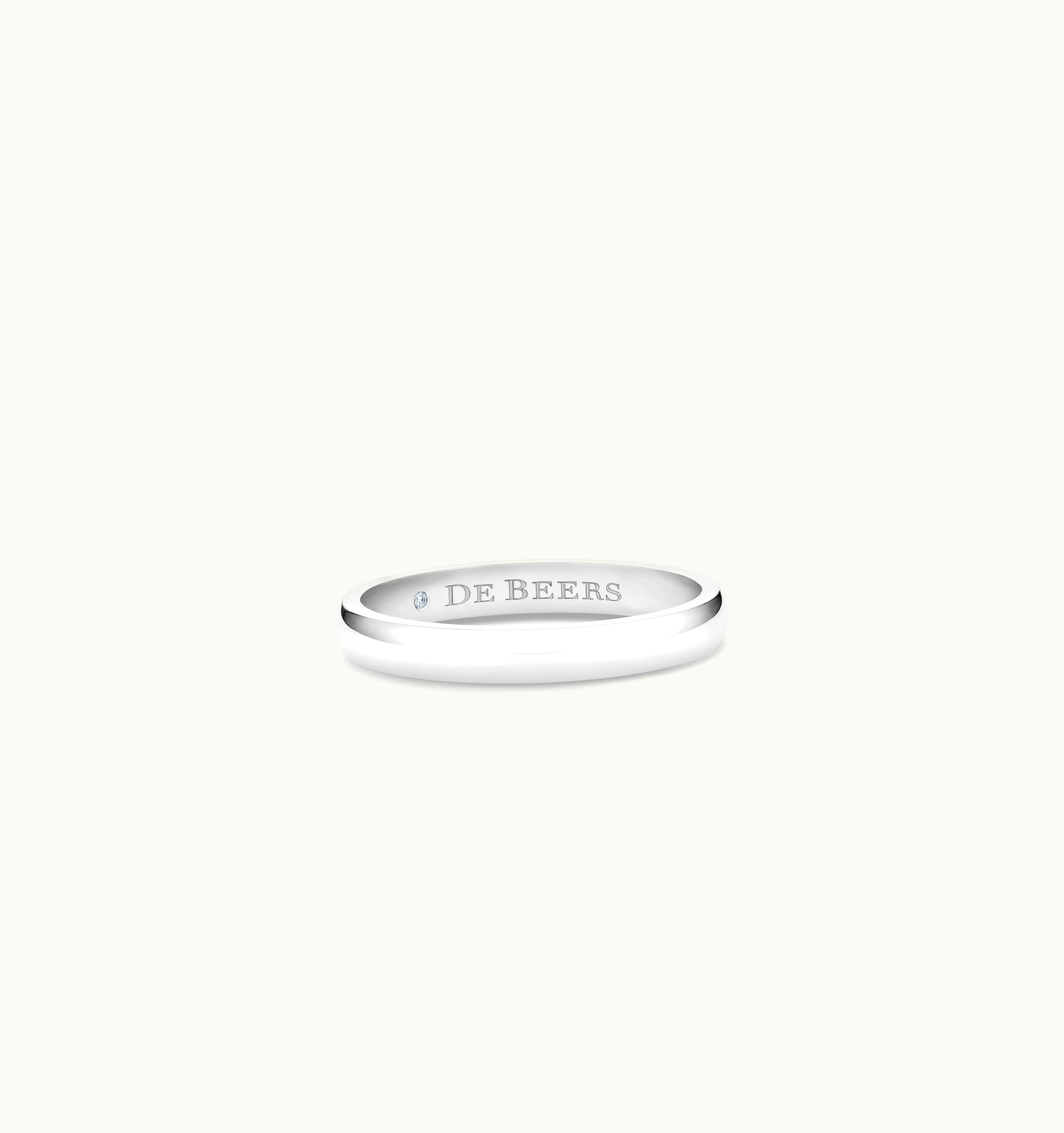 De Beers De Beers DB Classic Band In Platinum UZ0178525