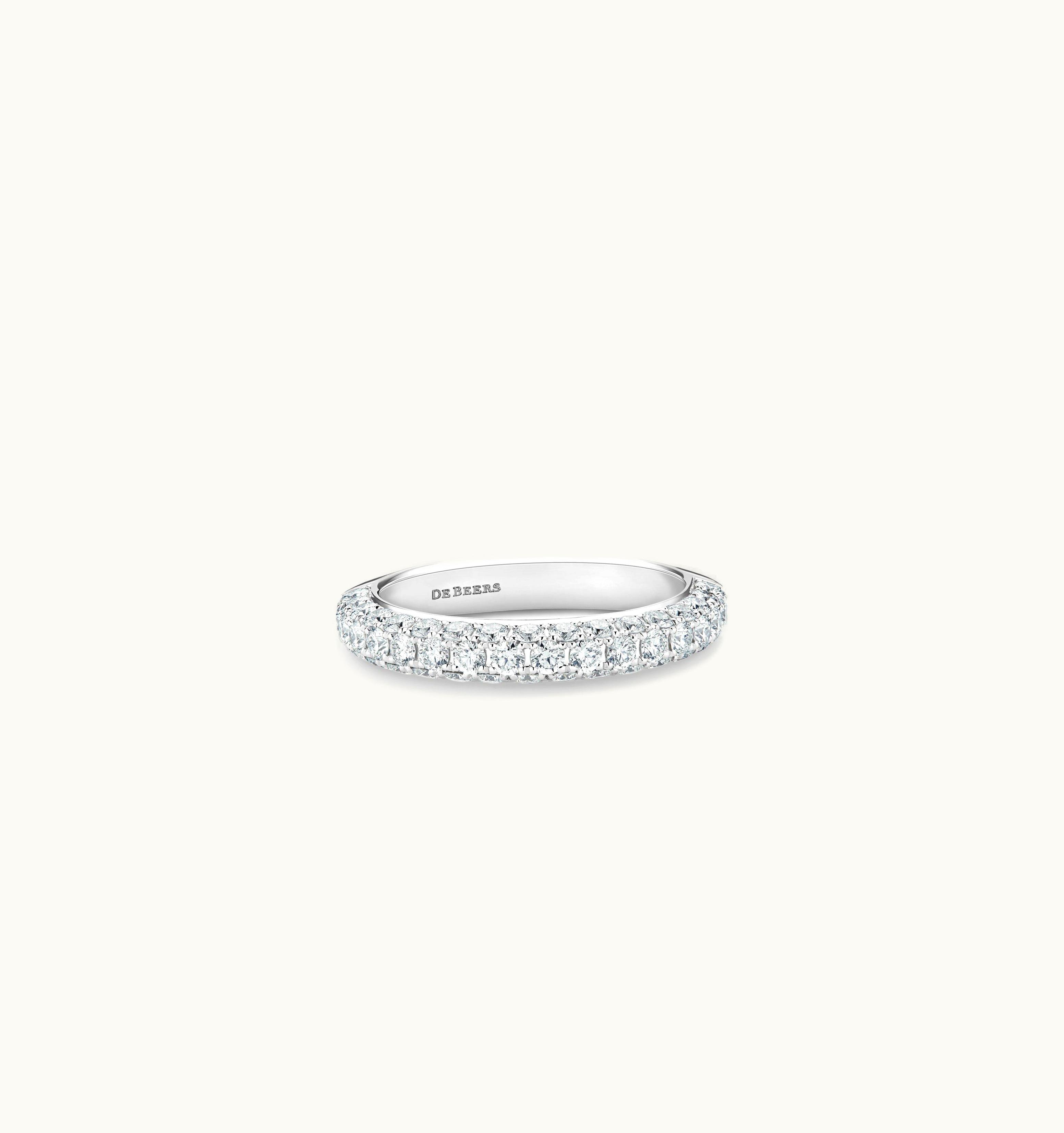 De Beers De Beers DB Darling Half Eternity Band In White Gold UZ0178528