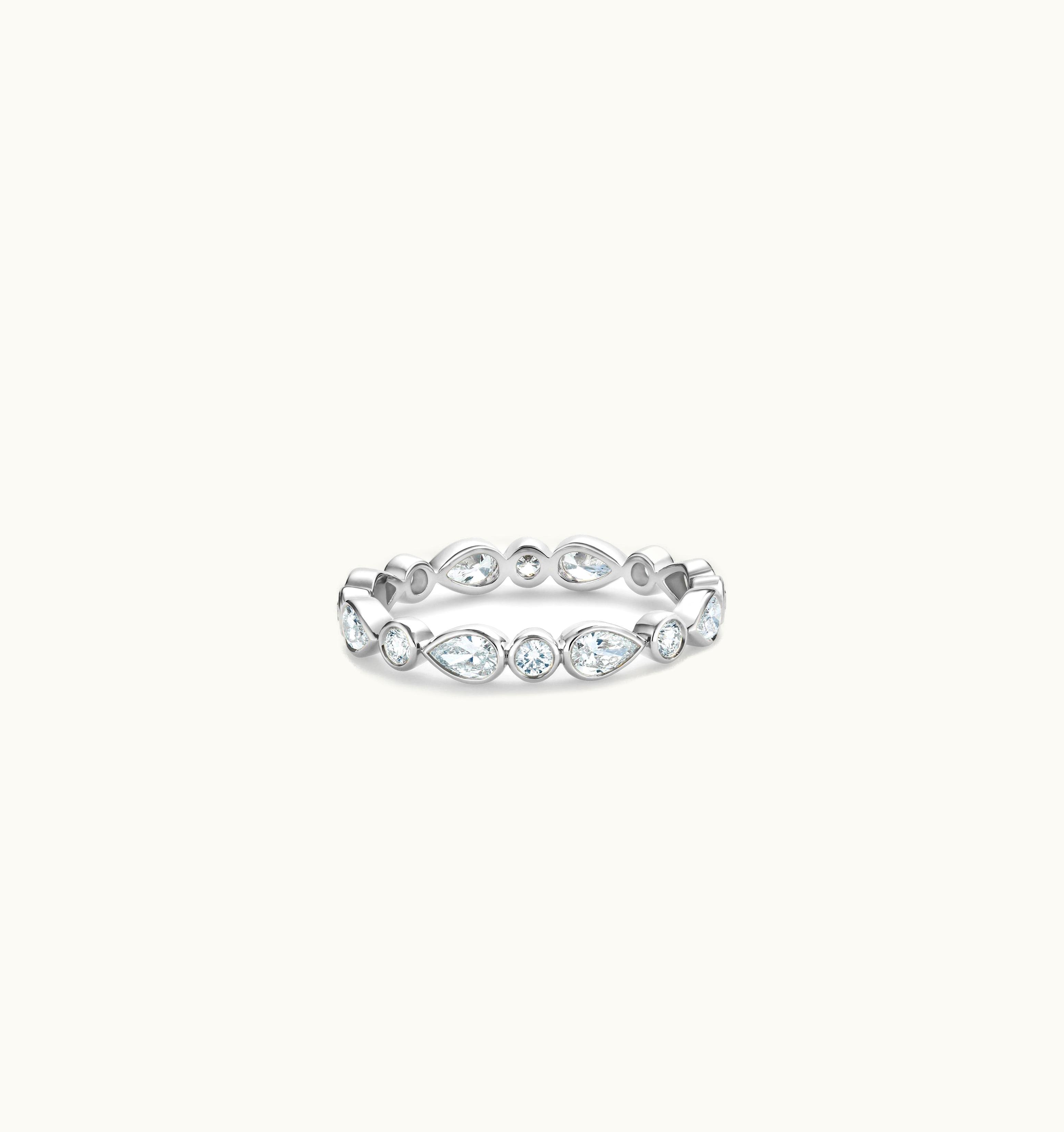 De Beers De Beers Petal Band In White Gold