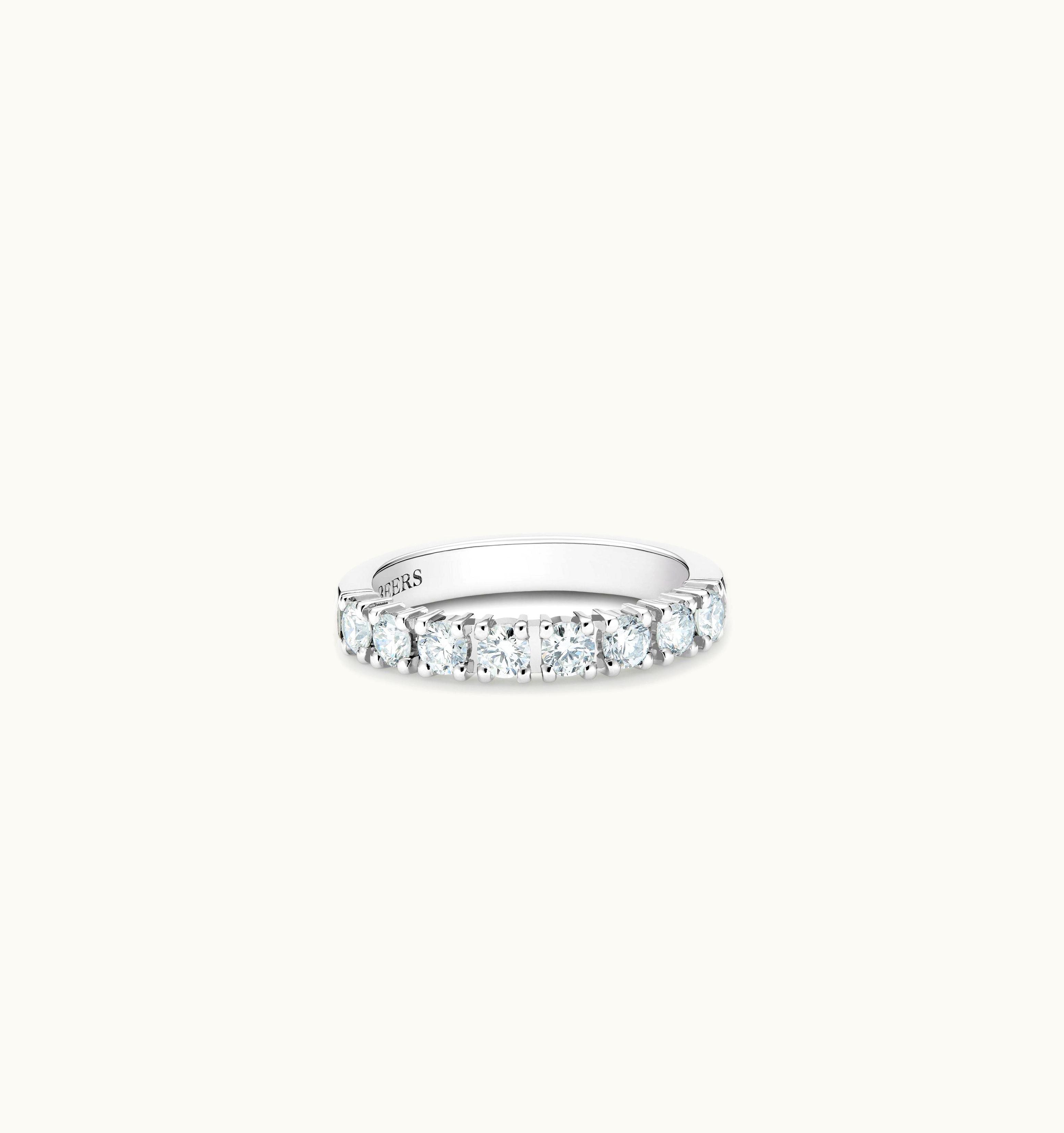 De Beers De Beers DB Classic Half Eternity Band In Platinum UZ0178531