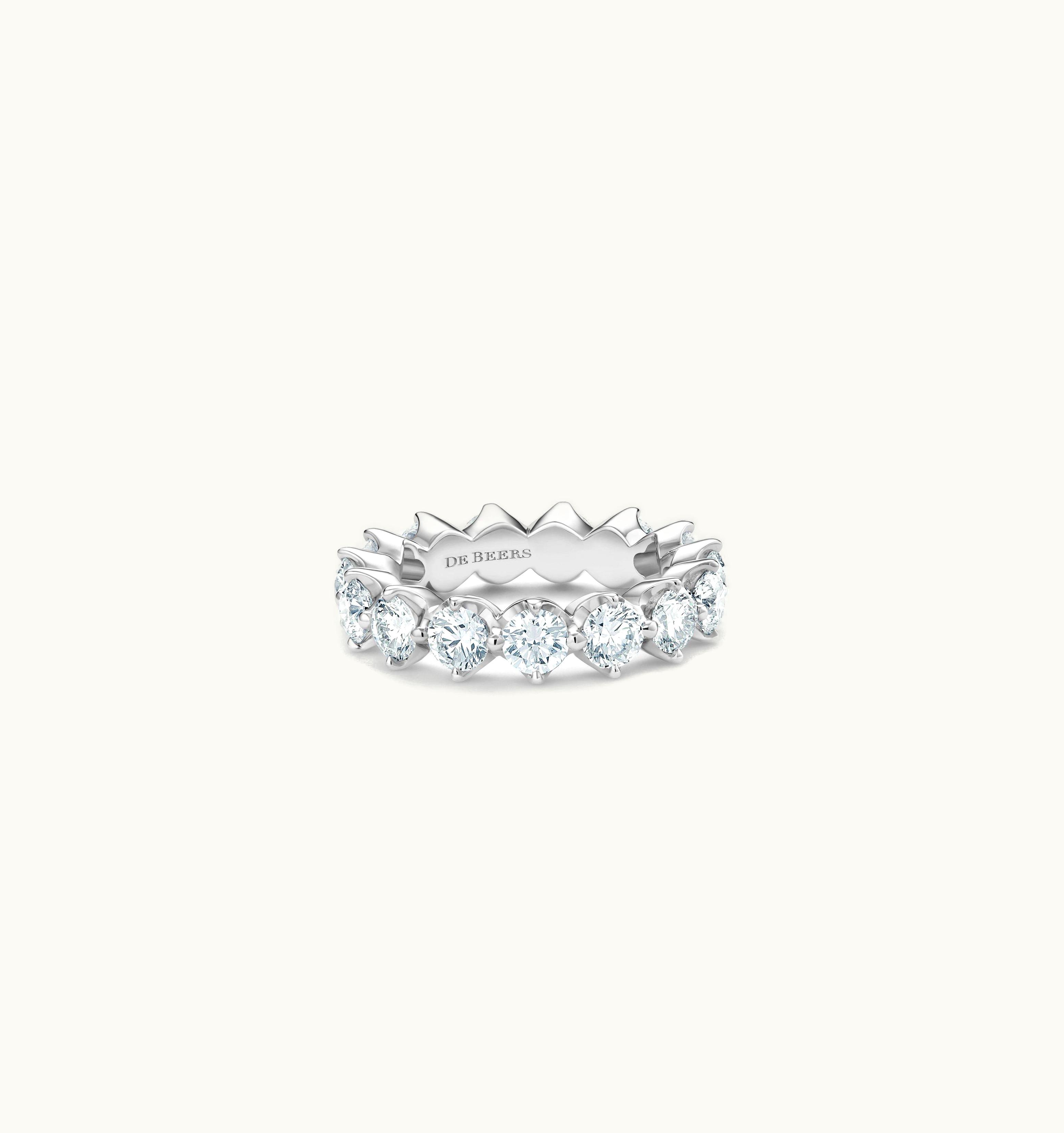 De Beers De Beers Allegria Large Eternity Band In Platinum