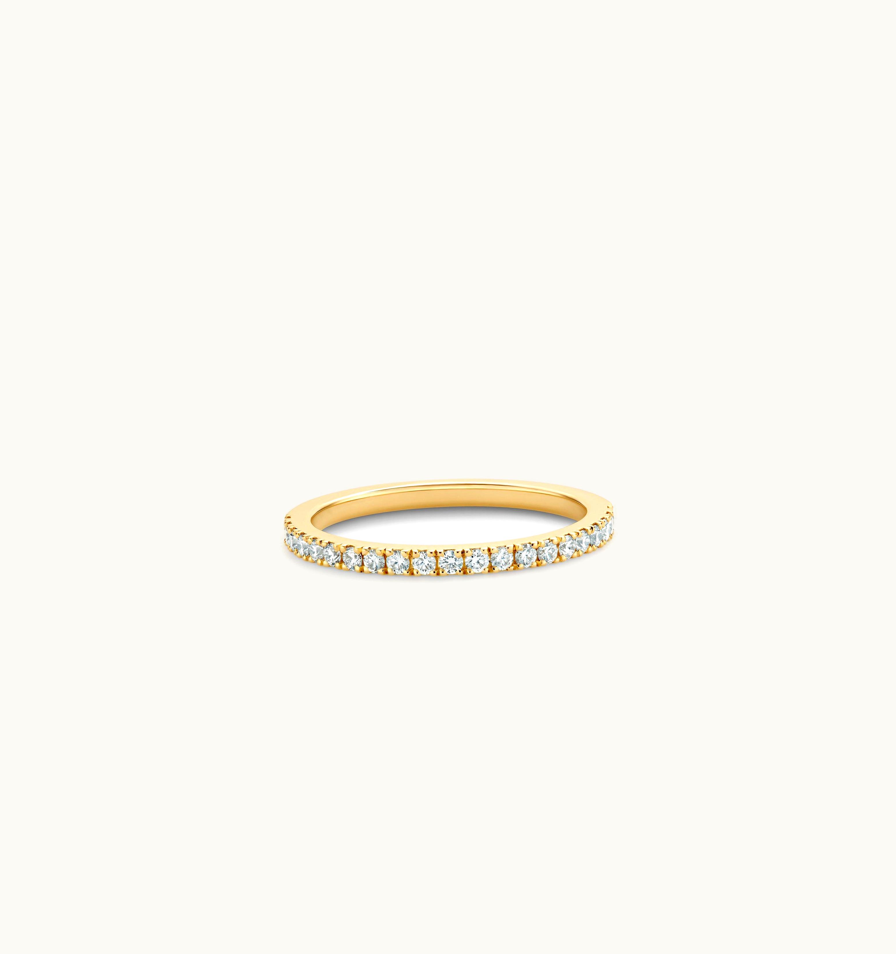 De Beers De Beers DB Classic Half Eternity Band In Yellow Gold