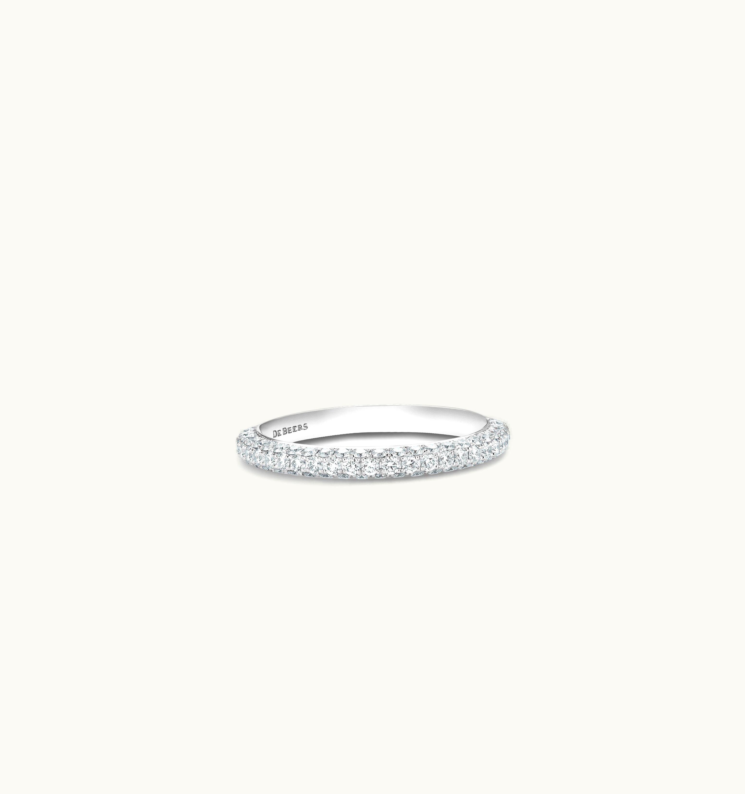 De Beers De Beers DB Darling Half Eternity Band In White Gold UZ0178540
