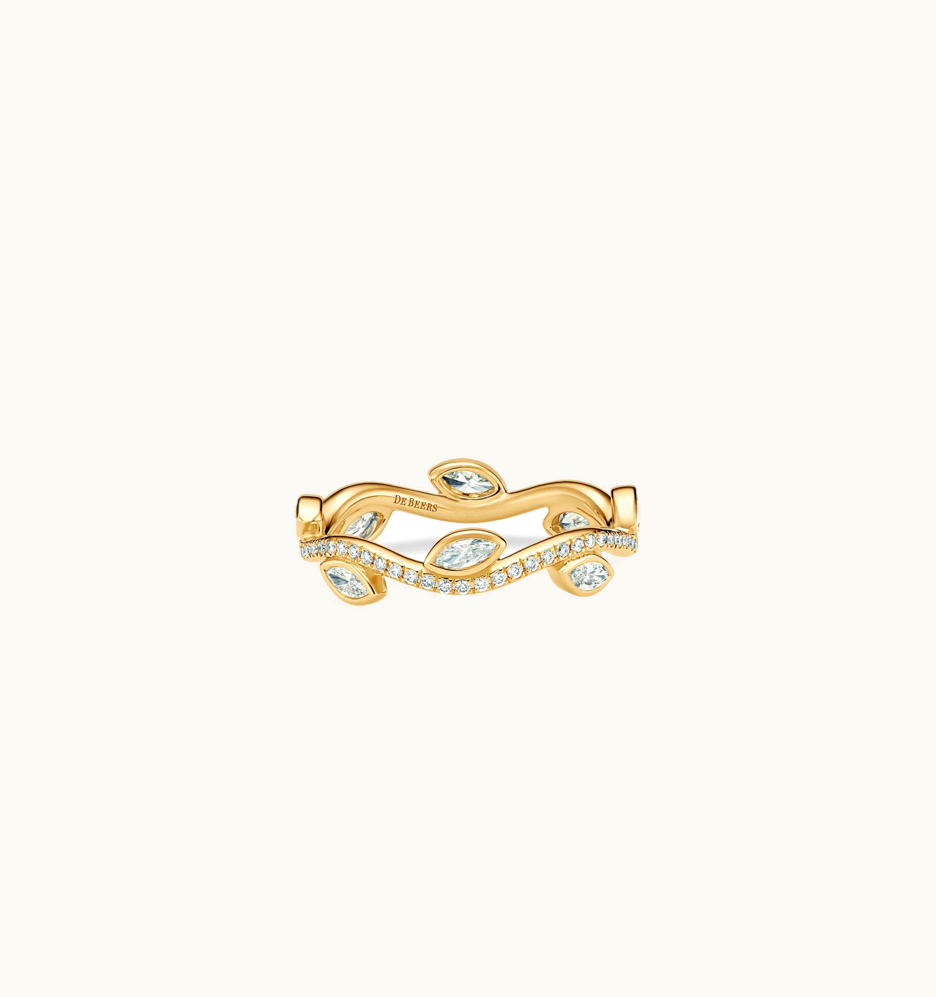 De Beers De Beers Adonis Rose Band In Yellow Gold