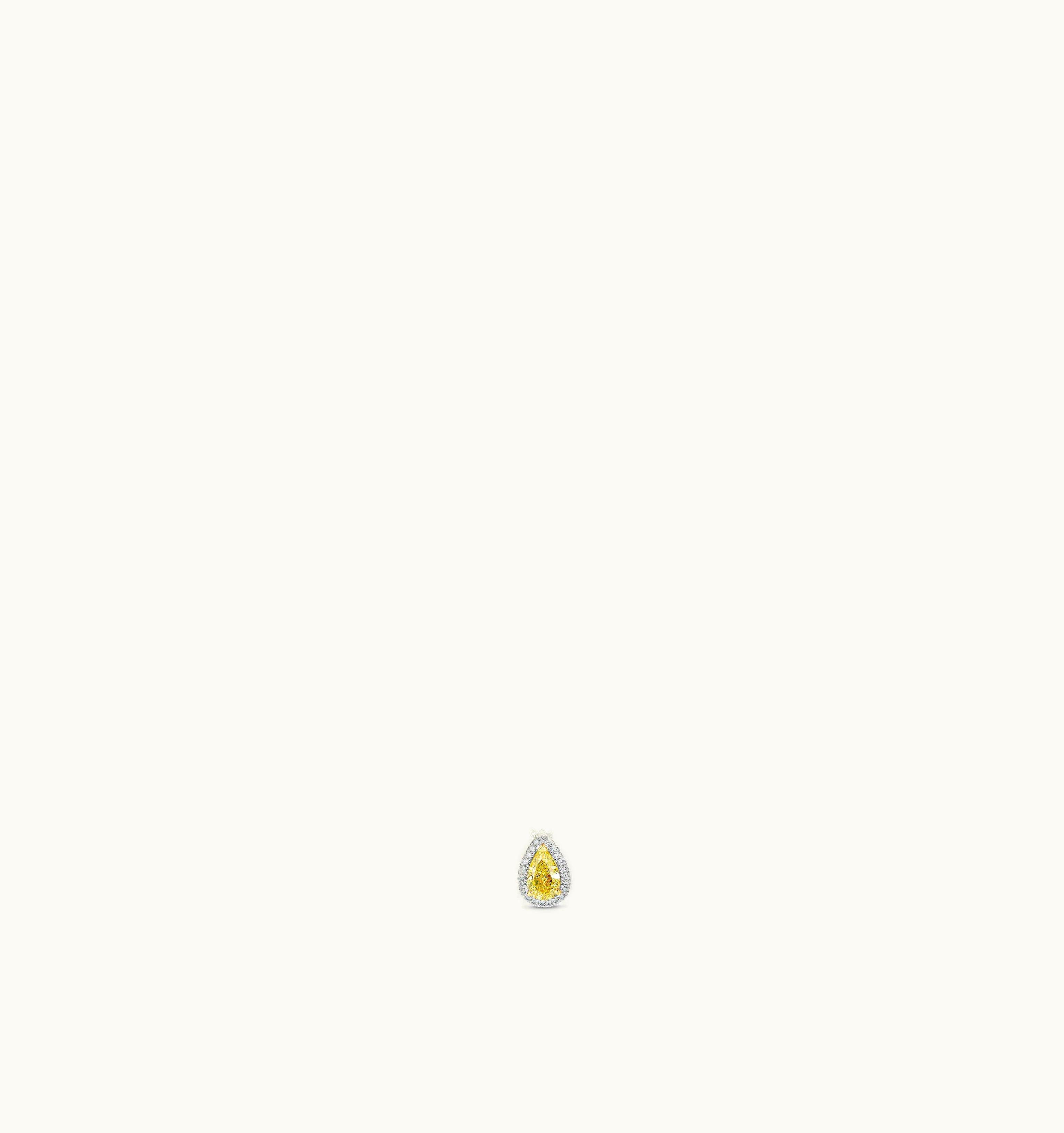 De Beers De Beers Aura Fancy Yellow Pear-Shaped Diamond Pendant