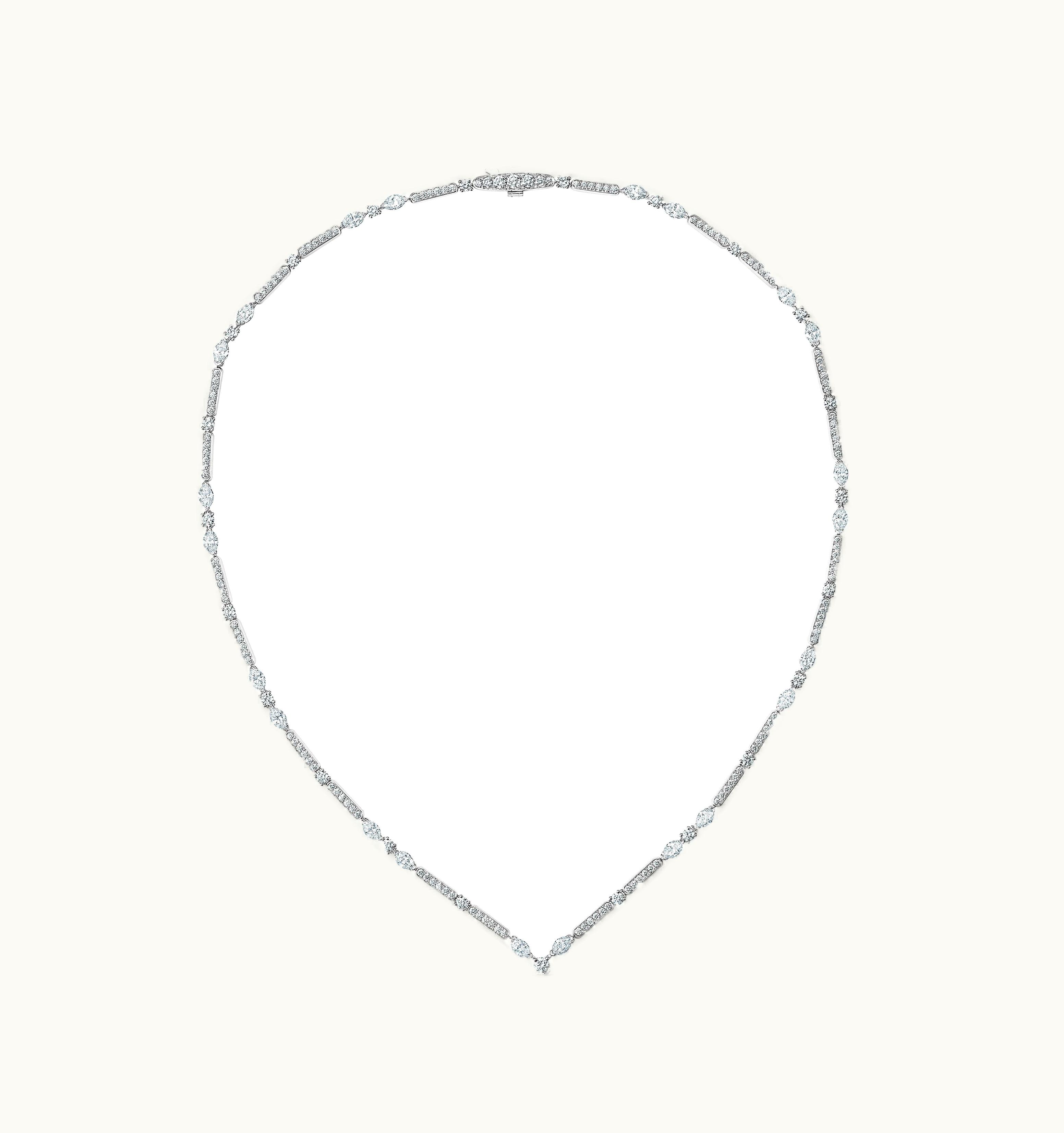 De Beers De Beers Snow Dance Necklace In White Gold 44Cm