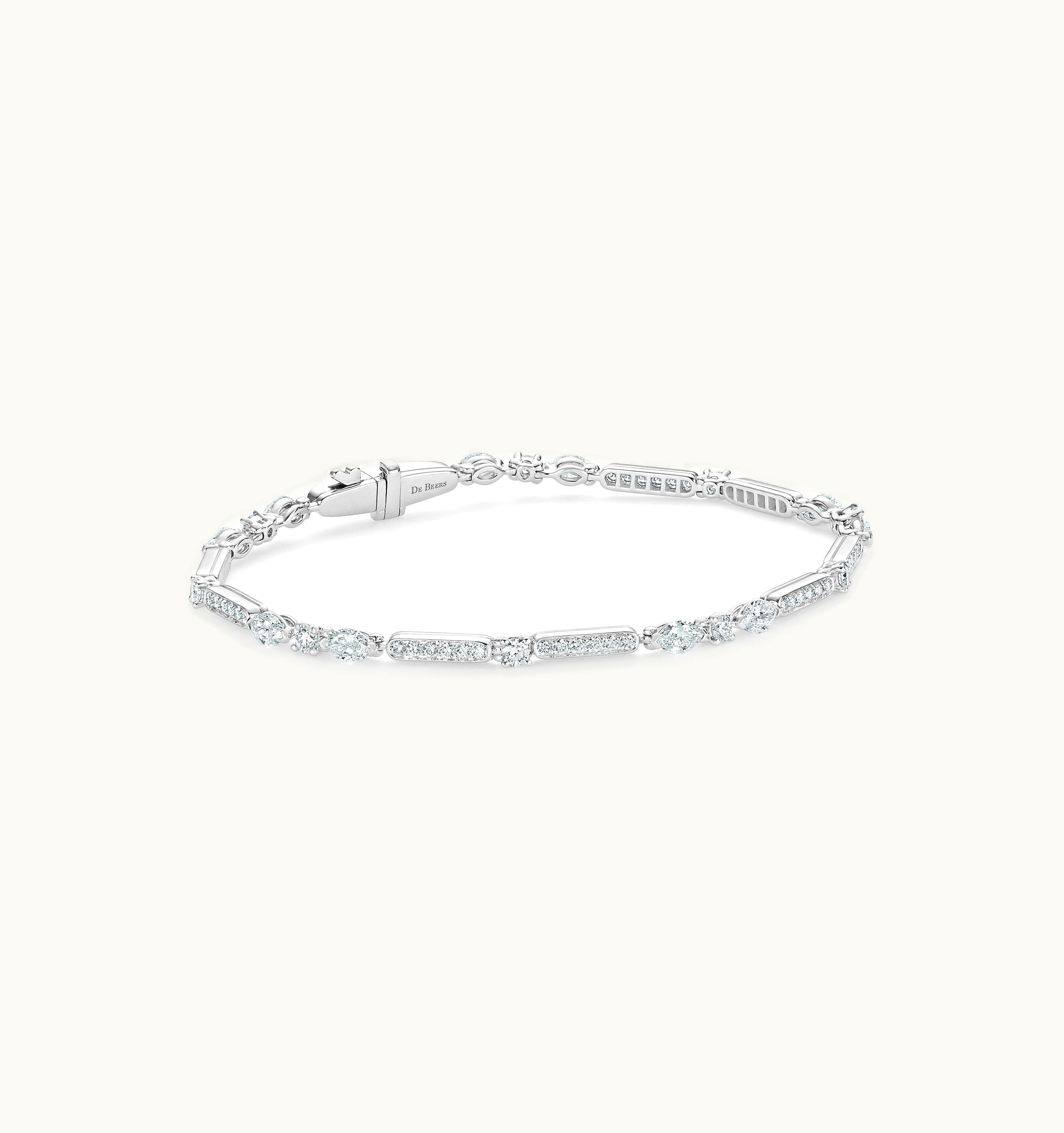 De Beers De Beers Snow Dance Bracelet In White Gold