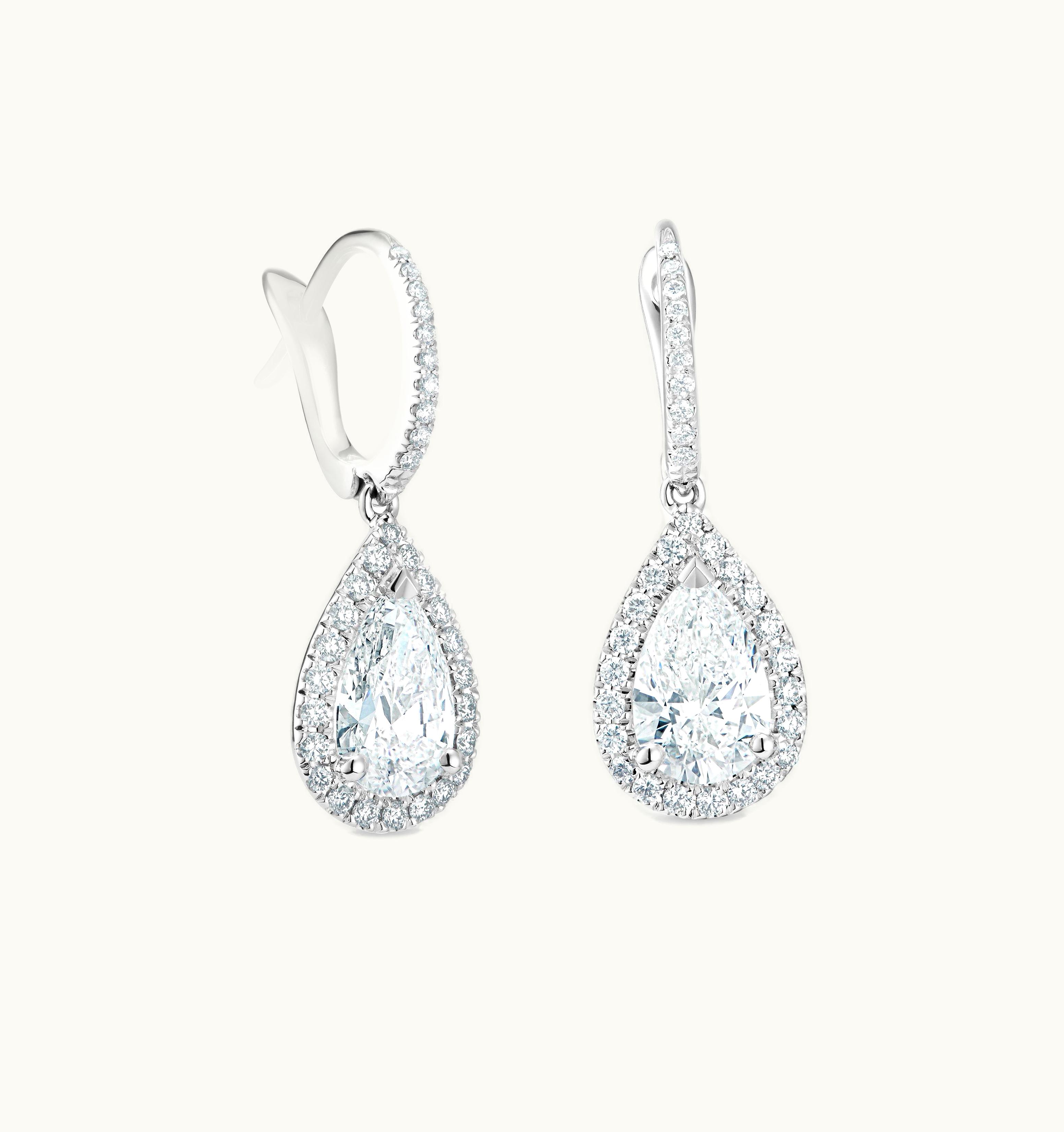 De Beers De Beers Aura Pear-Shaped Diamond Sleepers