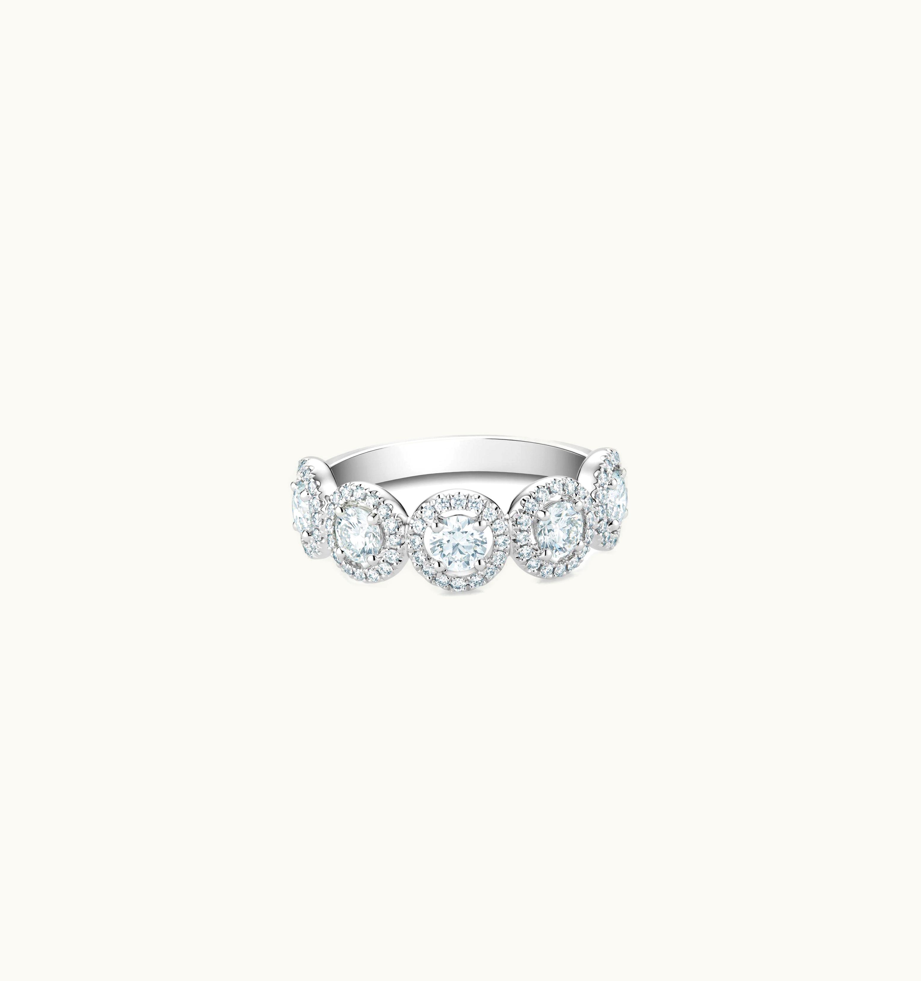De Beers De Beers Aura Half Eternity Band In Platinum